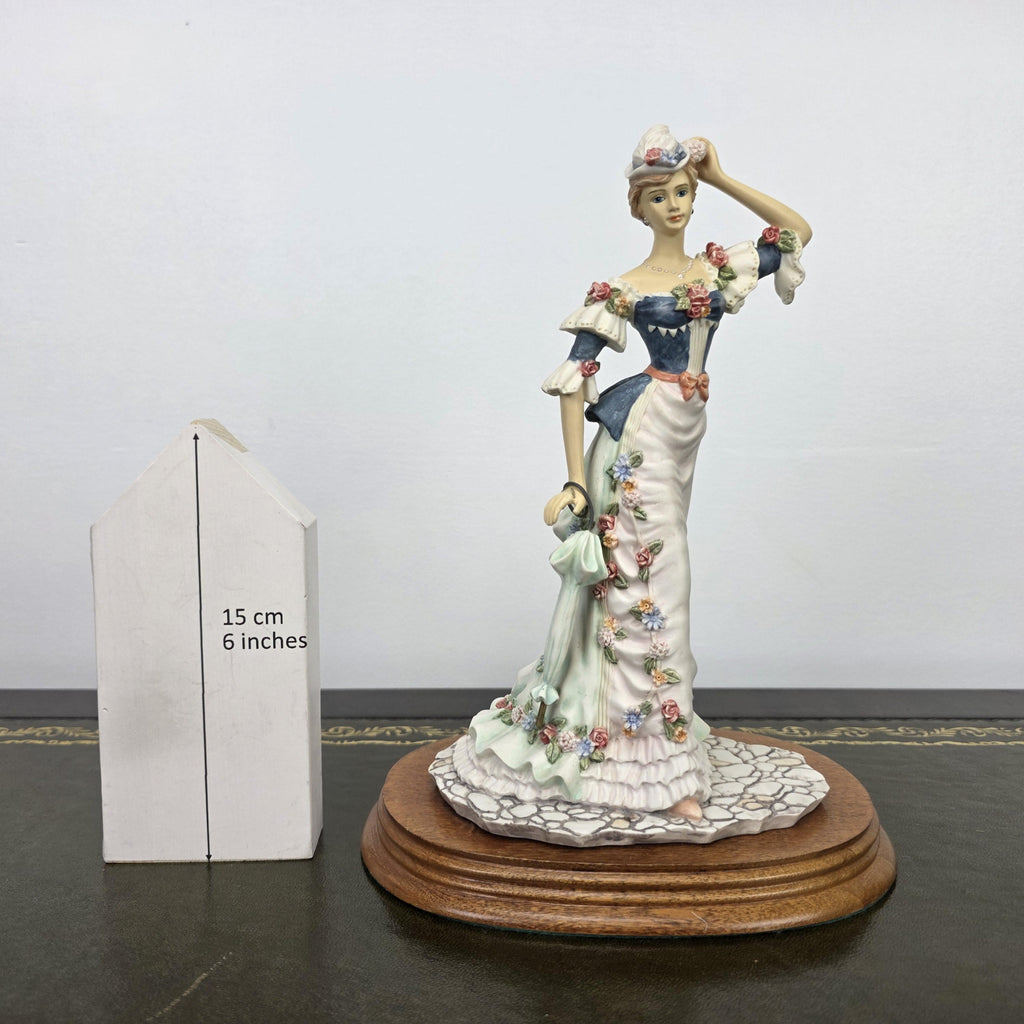 Victorian Lady Resin Figurine True Poise Leonardo Collection 1995 | Collectible Display Home Vintage Decor