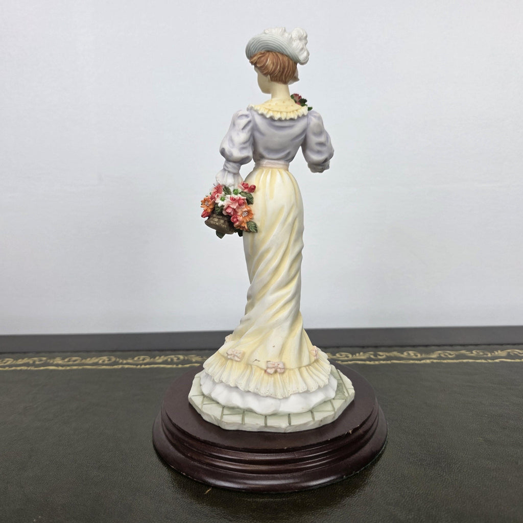 Victorian Lady Resin Figurine Leonardo Spring Bouquet 1994 | Collectible Display Sculpture Home Decor Piece