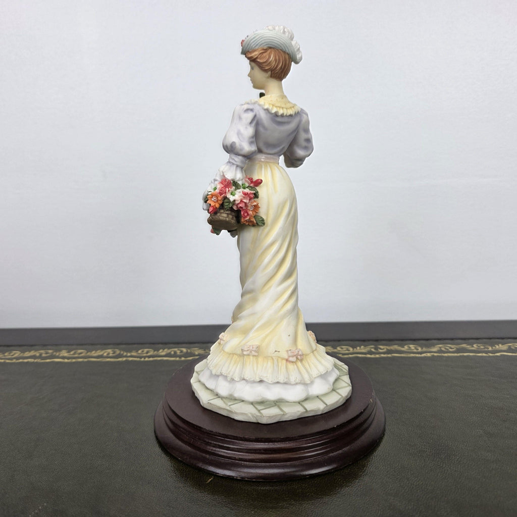 Victorian Lady Resin Figurine Leonardo Spring Bouquet 1994 | Collectible Display Sculpture Home Decor Piece
