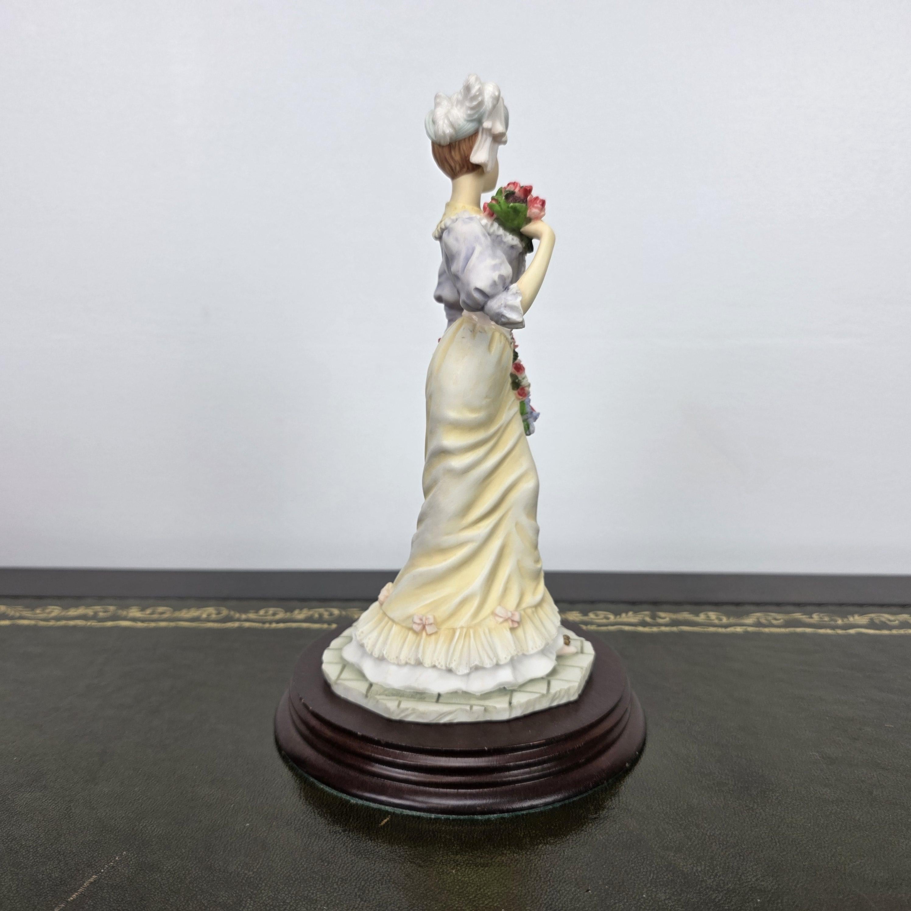 Victorian Lady Resin Figurine Leonardo Spring Bouquet 1994 | Collectible Display Sculpture Home Decor Piece