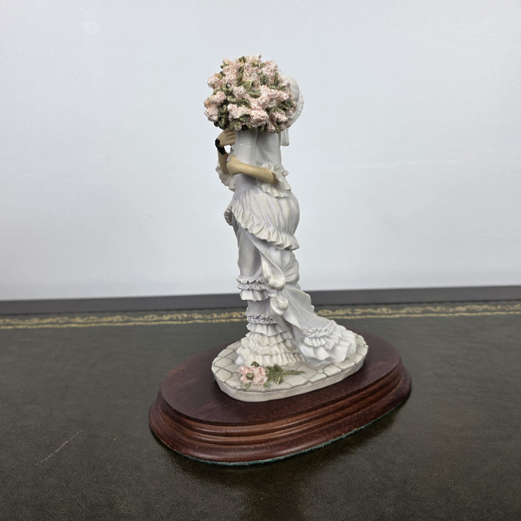 The Leonardo Collection Charlotte Resin Figurine 1991 | Vintage Floral Lady Statue | Collectible Display Piece