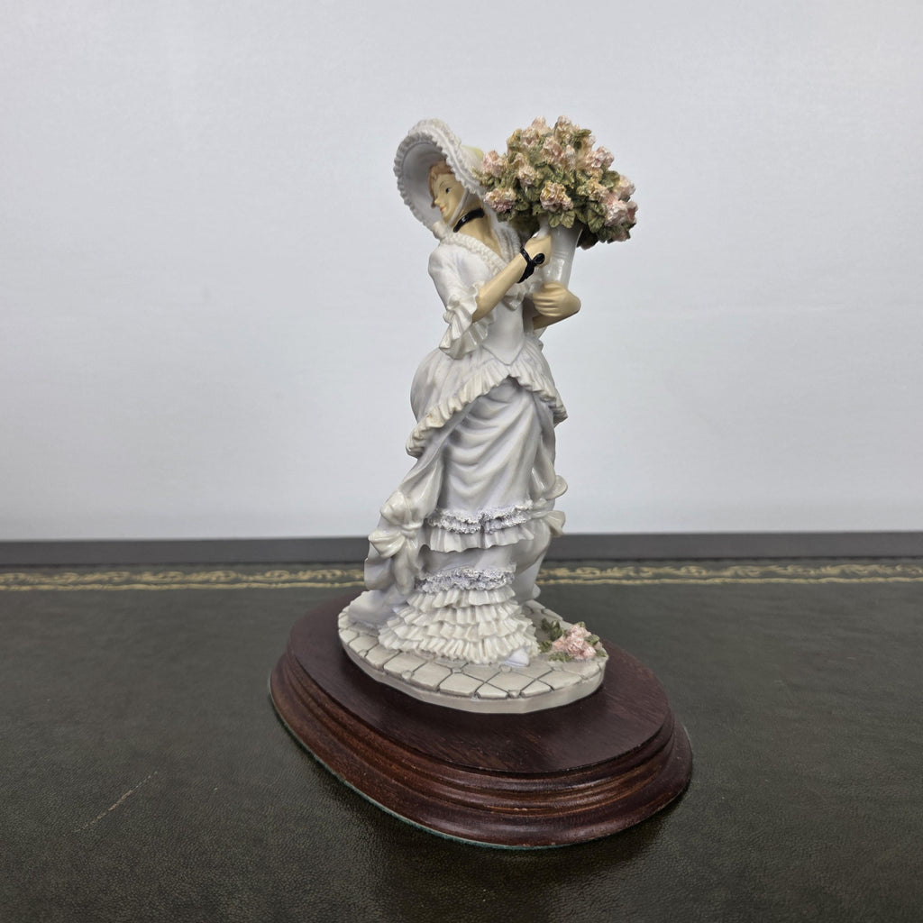 The Leonardo Collection Charlotte Resin Figurine 1991 | Vintage Floral Lady Statue | Collectible Display Piece