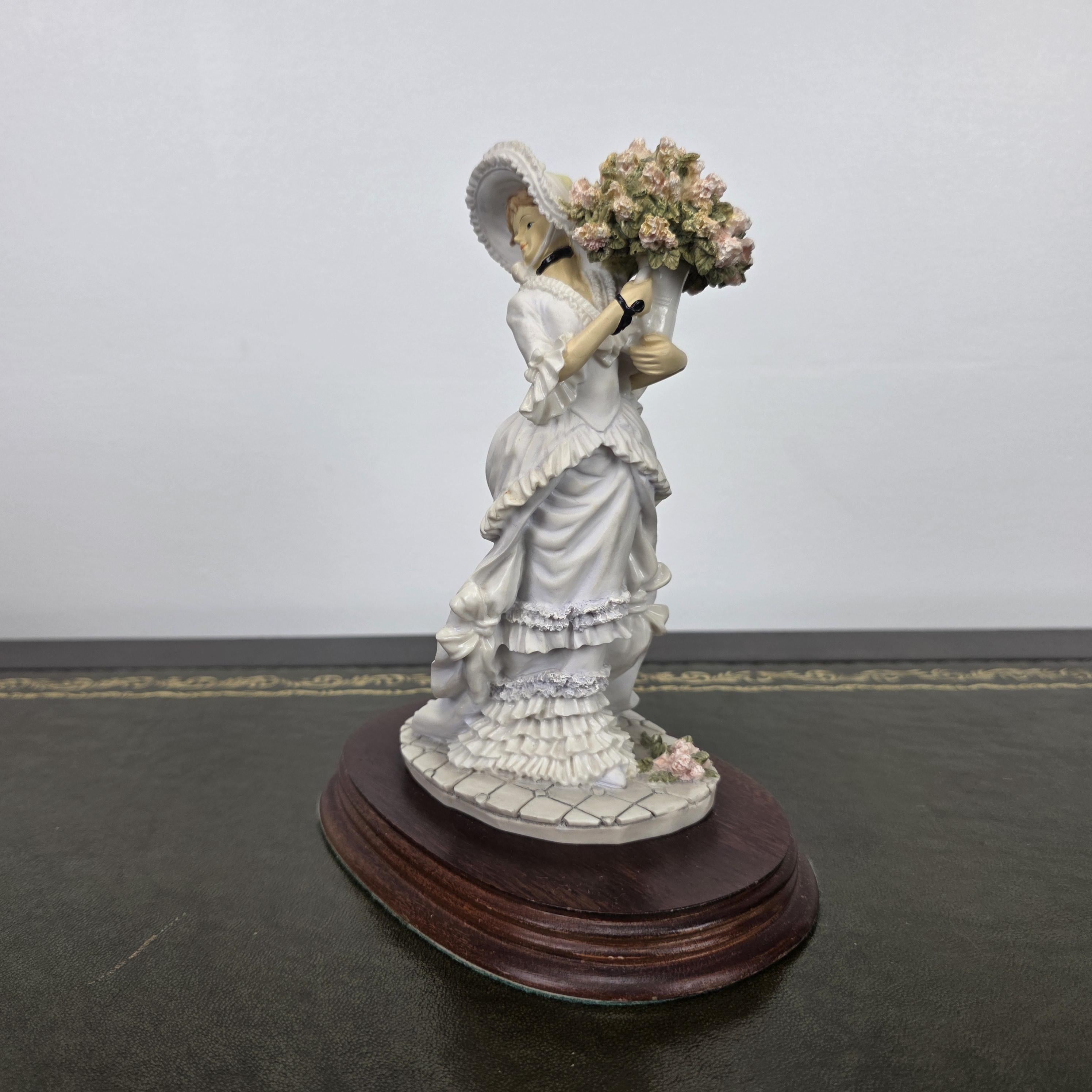The Leonardo Collection Charlotte Resin Figurine 1991 | Vintage Floral Lady Statue | Collectible Display Piece