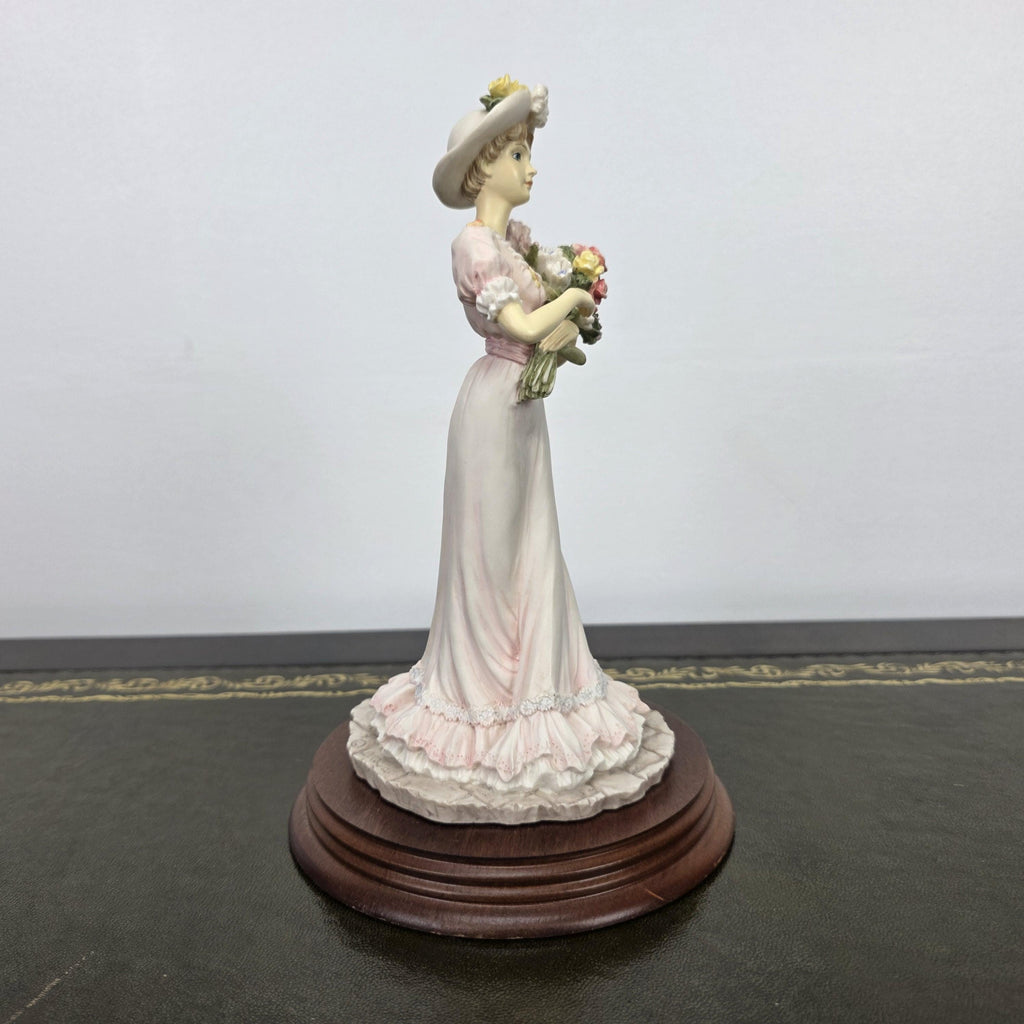 The Leonardo Collection Summer Bouquet Resin Figurine 1994 | Vintage Floral Lady Statue | Collectible Display Piece