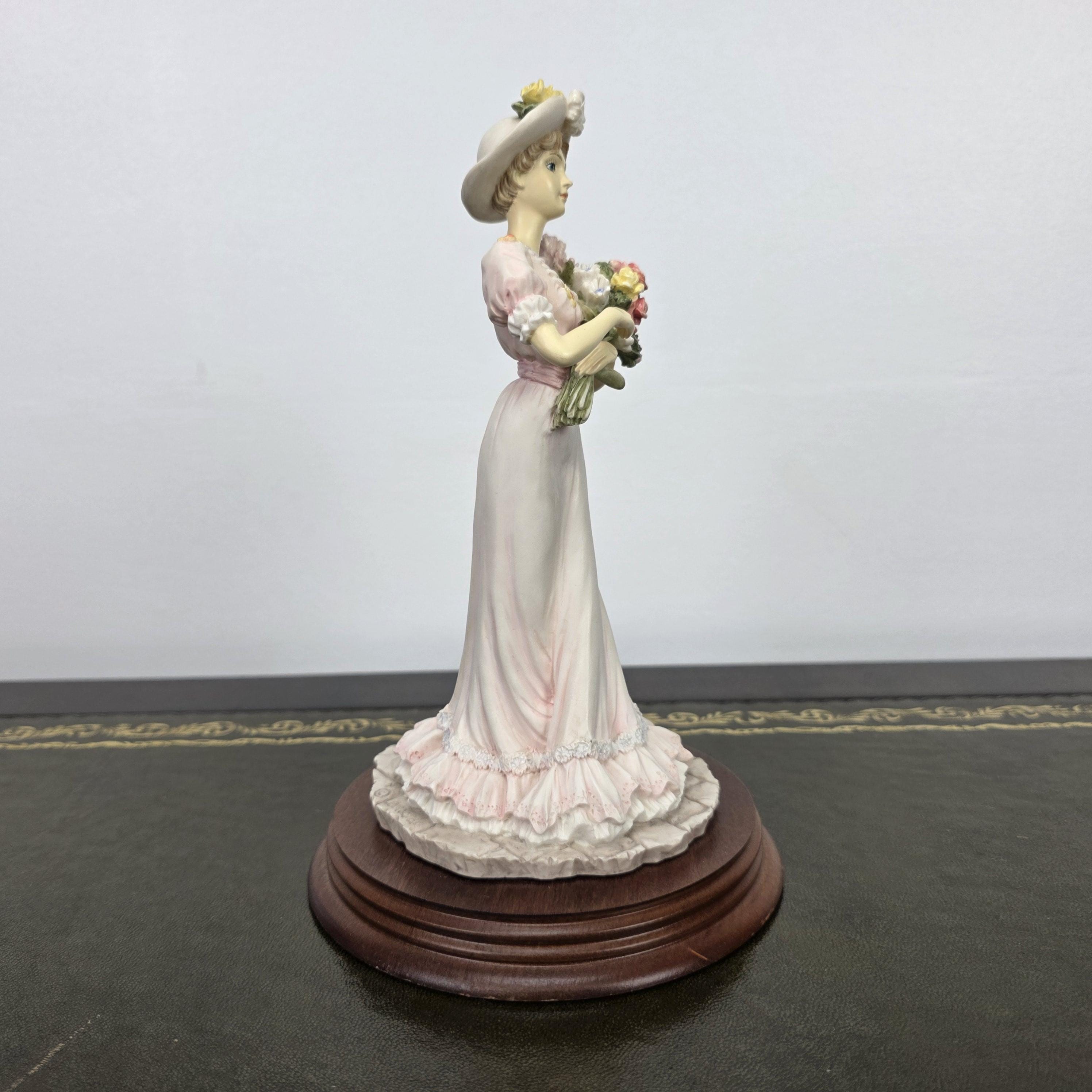 The Leonardo Collection Summer Bouquet Resin Figurine 1994 | Vintage Floral Lady Statue | Collectible Display Piece