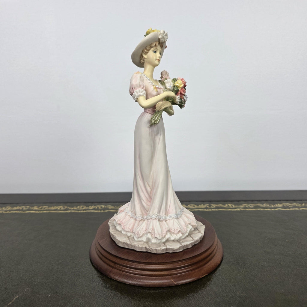The Leonardo Collection Summer Bouquet Resin Figurine 1994 | Vintage Floral Lady Statue | Collectible Display Piece