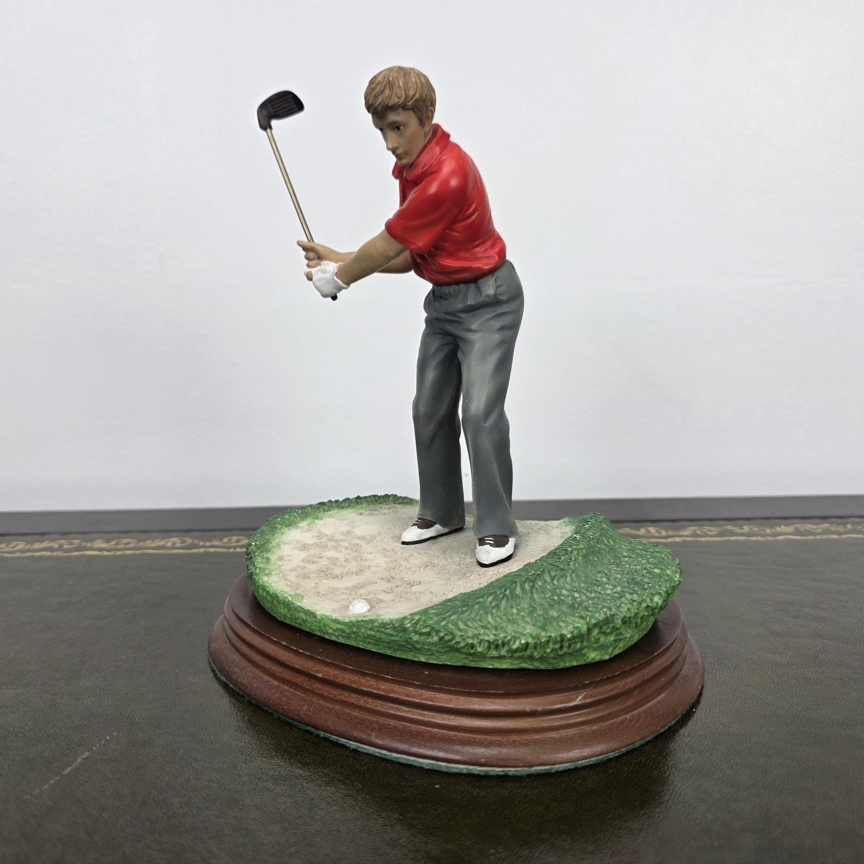 The Leonardo Collection The Bunker Golf Resin Figurine 1995 | Vintage Sports Player Statue | Collectible Display Piece