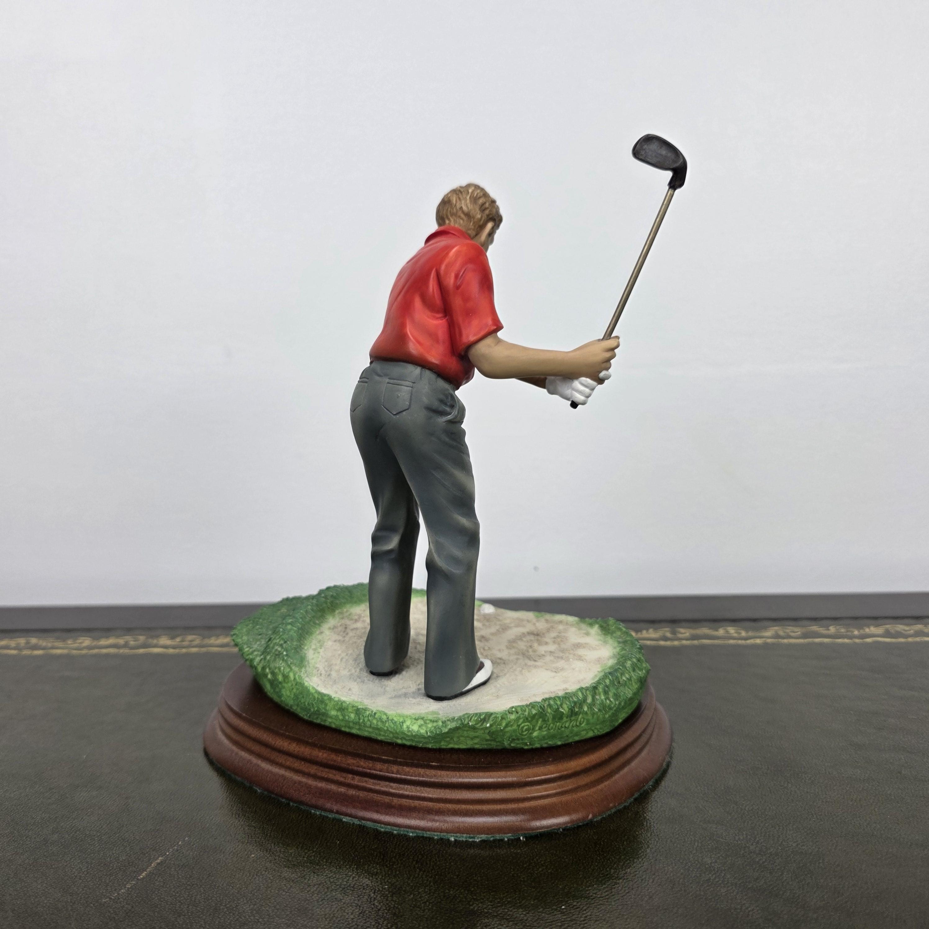The Leonardo Collection The Bunker Golf Resin Figurine 1995 | Vintage Sports Player Statue | Collectible Display Piece