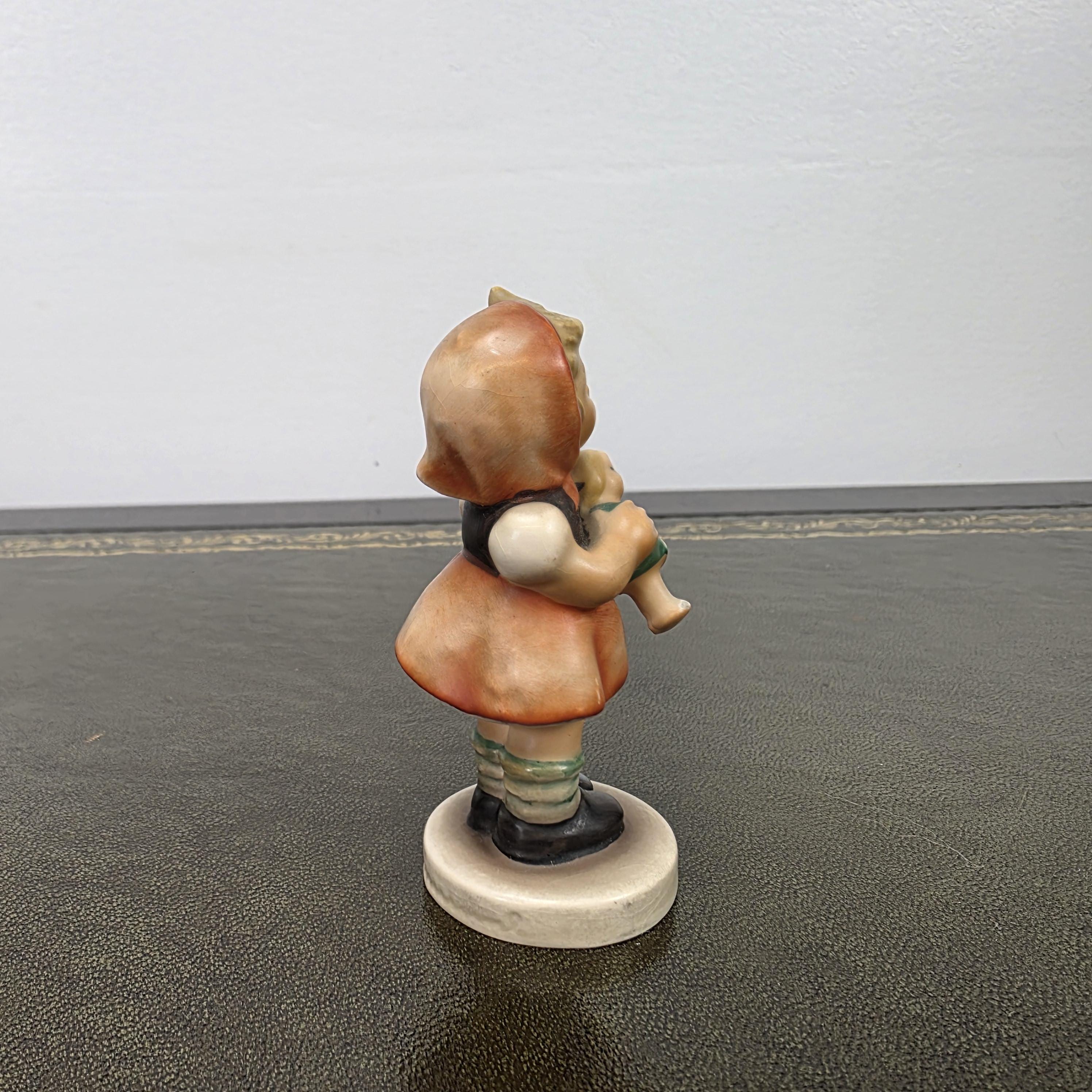 Vintage Hummel Goebel Girl Figurine Holding Doll | 1967 W Germany Porcelain Collectible Display Statue