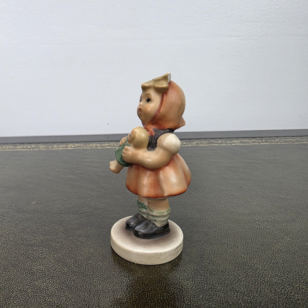 Vintage Hummel Goebel Girl Figurine Holding Doll | 1967 W Germany Porcelain Collectible Display Statue