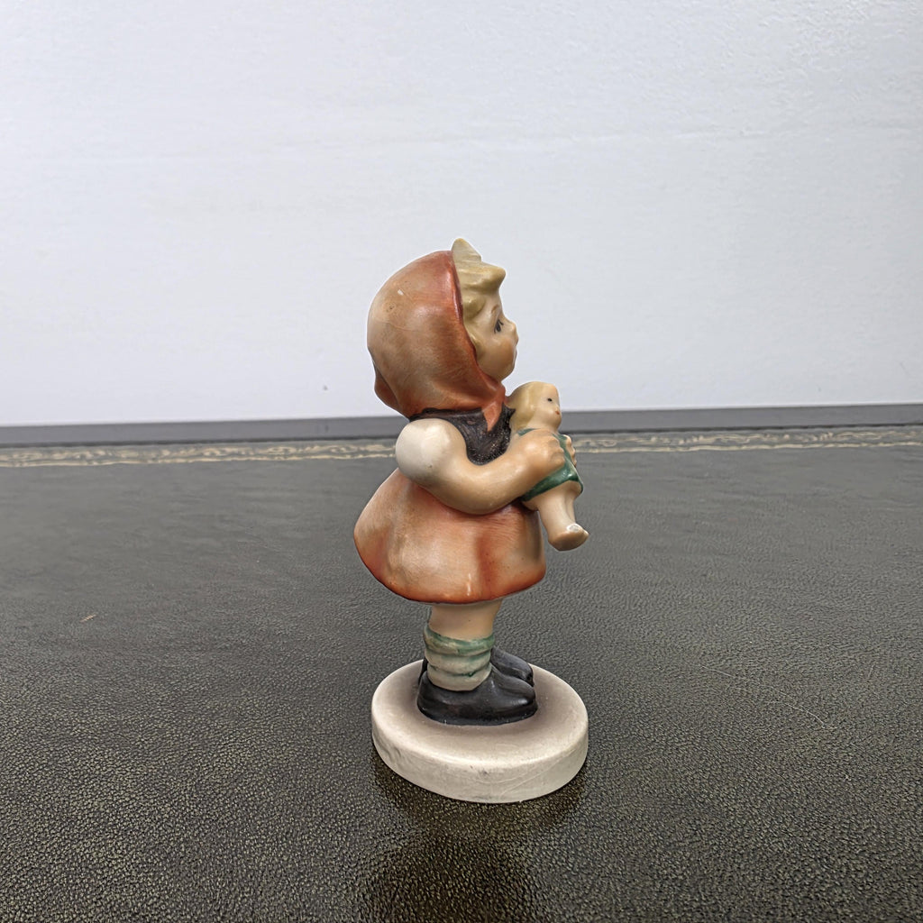 Vintage Hummel Goebel Girl Figurine Holding Doll | 1967 W Germany Porcelain Collectible Display Statue