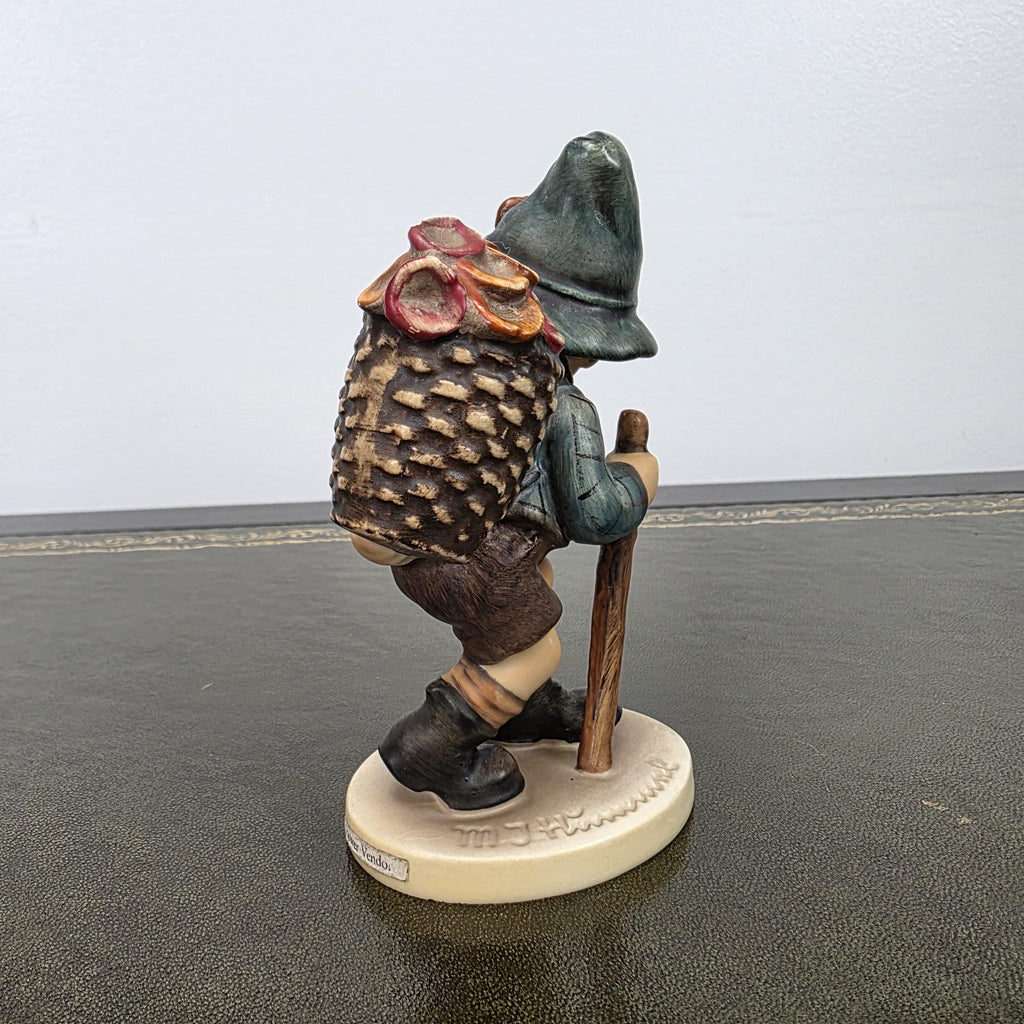 Vintage Goebel Hummel Boy Figurine with Basket Model 381 | 1971 Germany Porcelain Collectible Statue