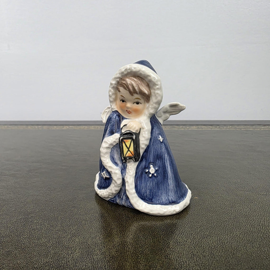 Porcelain Angel Girl Figurine Holding Lantern | Goebel Hummel Germany Marked Robson 42412-09 Vintage Collectible