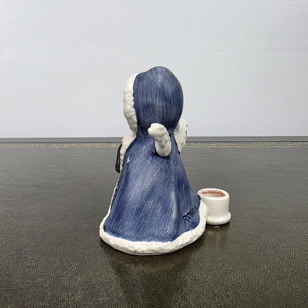 Porcelain Angel Girl Figurine Holding Lantern | Goebel Hummel Germany Marked Robson 42412-09 Vintage Collectible