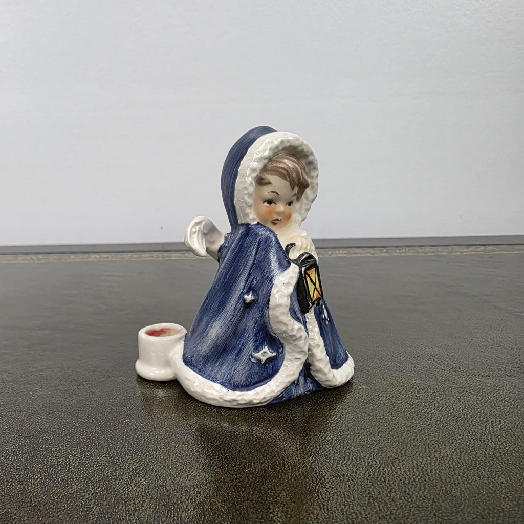 Porcelain Angel Girl Figurine Holding Lantern | Goebel Hummel Germany Marked Robson 42412-09 Vintage Collectible