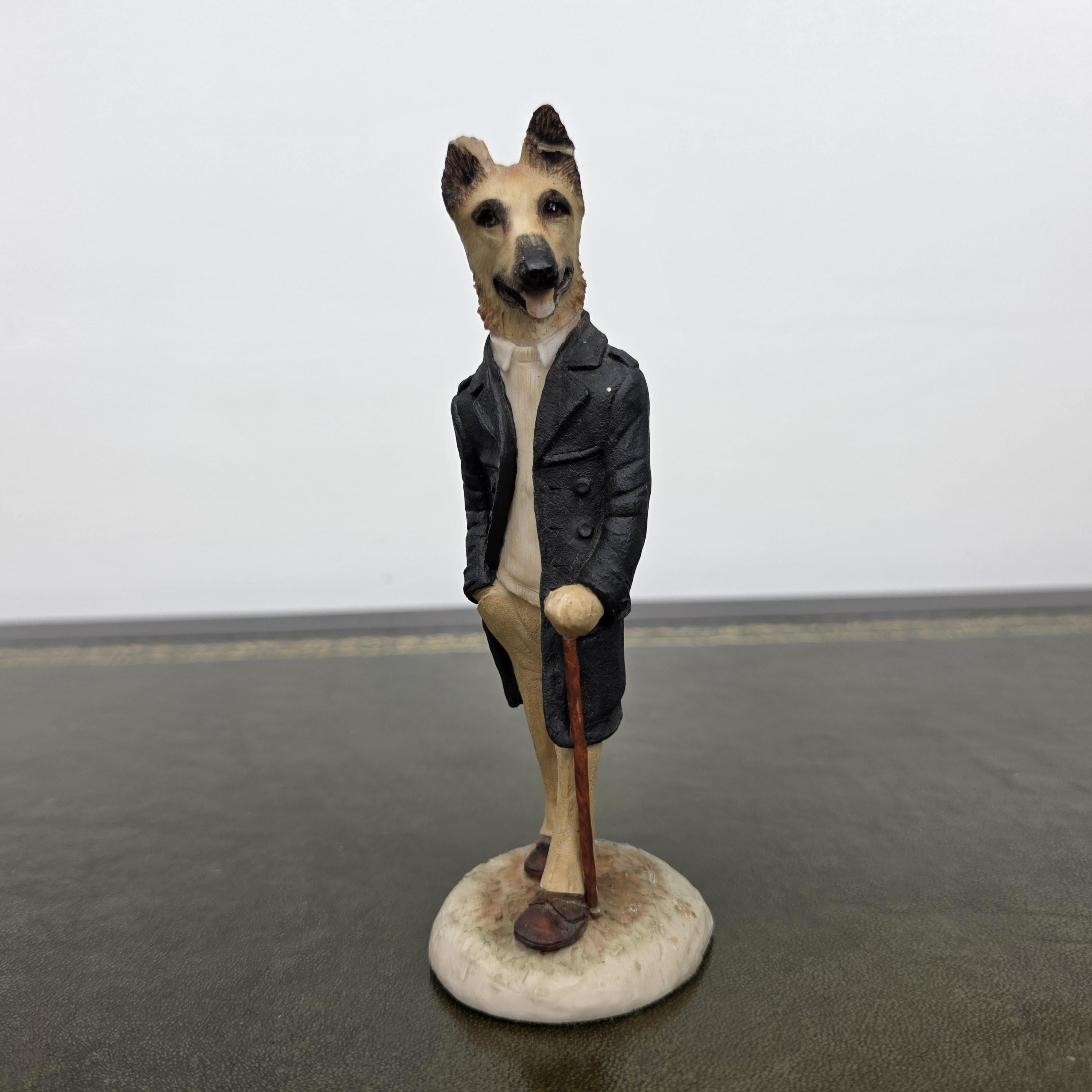 Vintage Country Companions Dog Gentleman Figurine | Robert Harrop England Collectible Resin Animal Ornament Decor