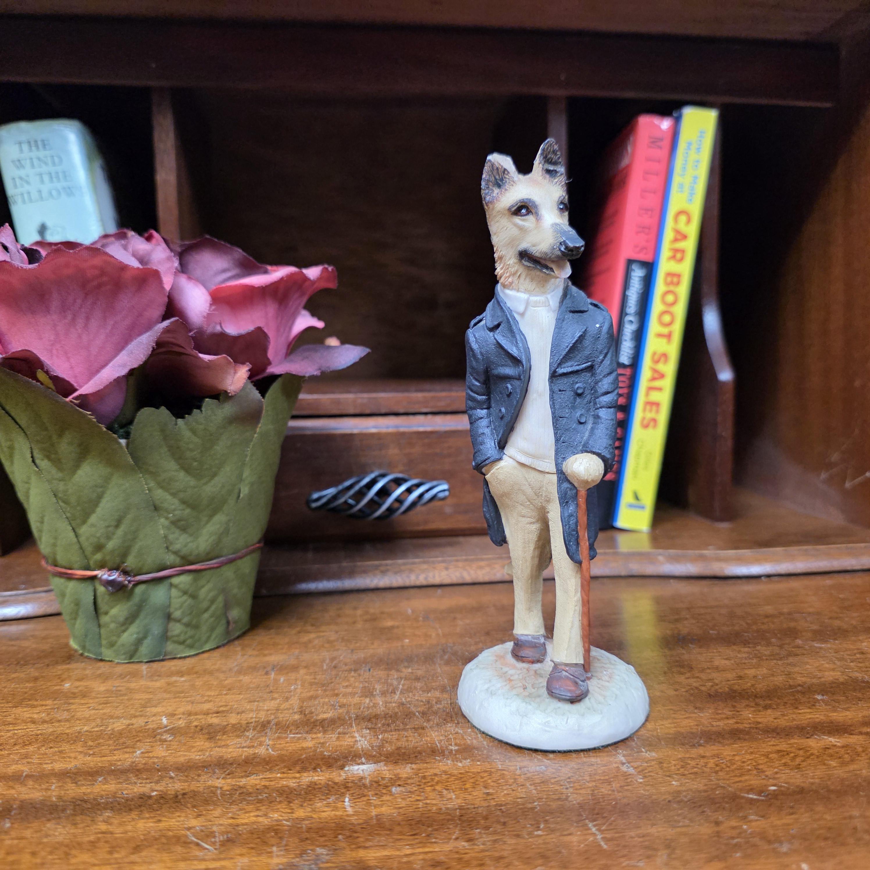 Vintage Country Companions Dog Gentleman Figurine | Robert Harrop England Collectible Resin Animal Ornament Decor