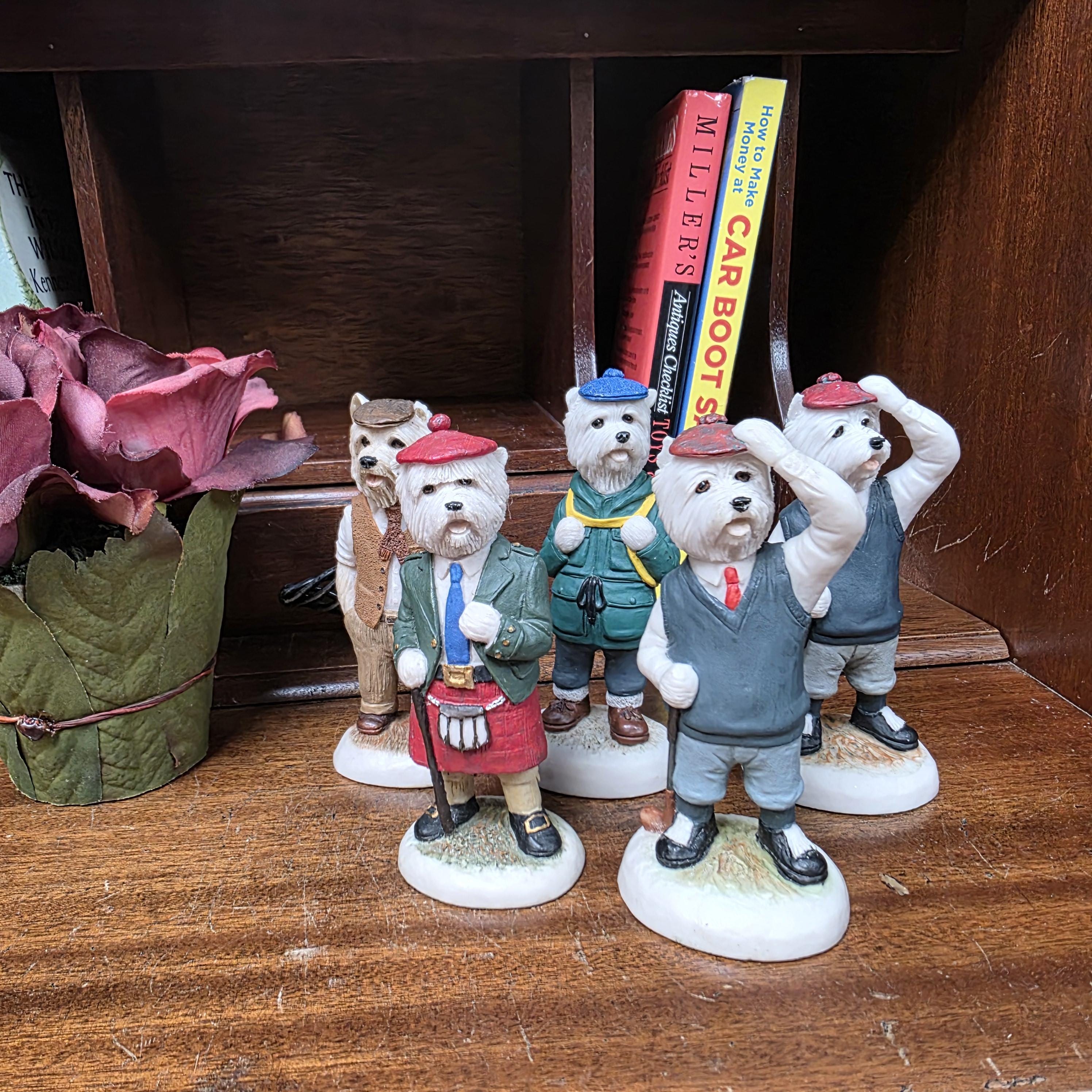 Terrier Dog Figurines Country Companions Robert Harrop CC23a CC25b CC25e Vintage Resin Collectible Set