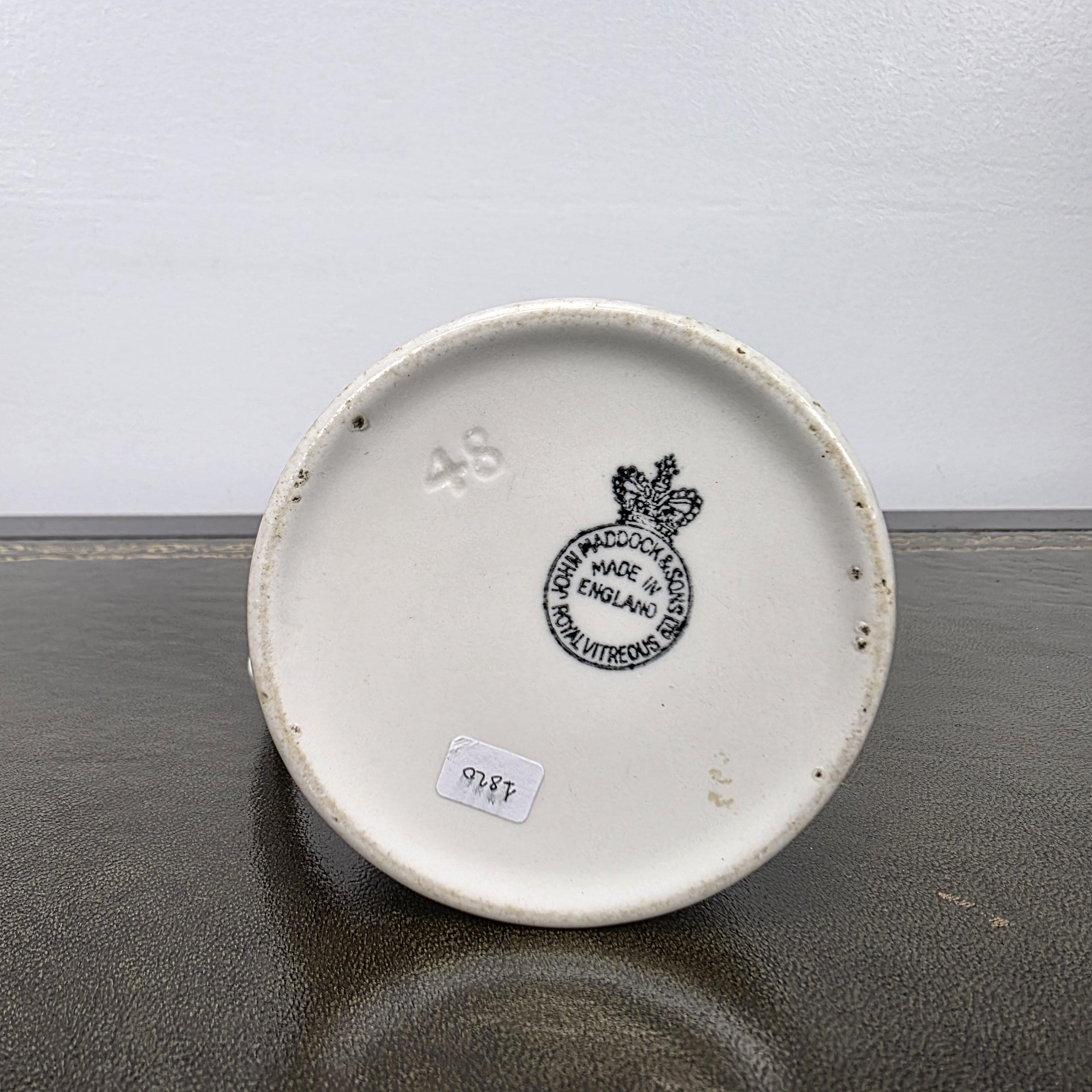 Antique Coronation Jug Ceramic Pitcher John Haddock Sons Royal Vitreous England 1937 Collectible Decor