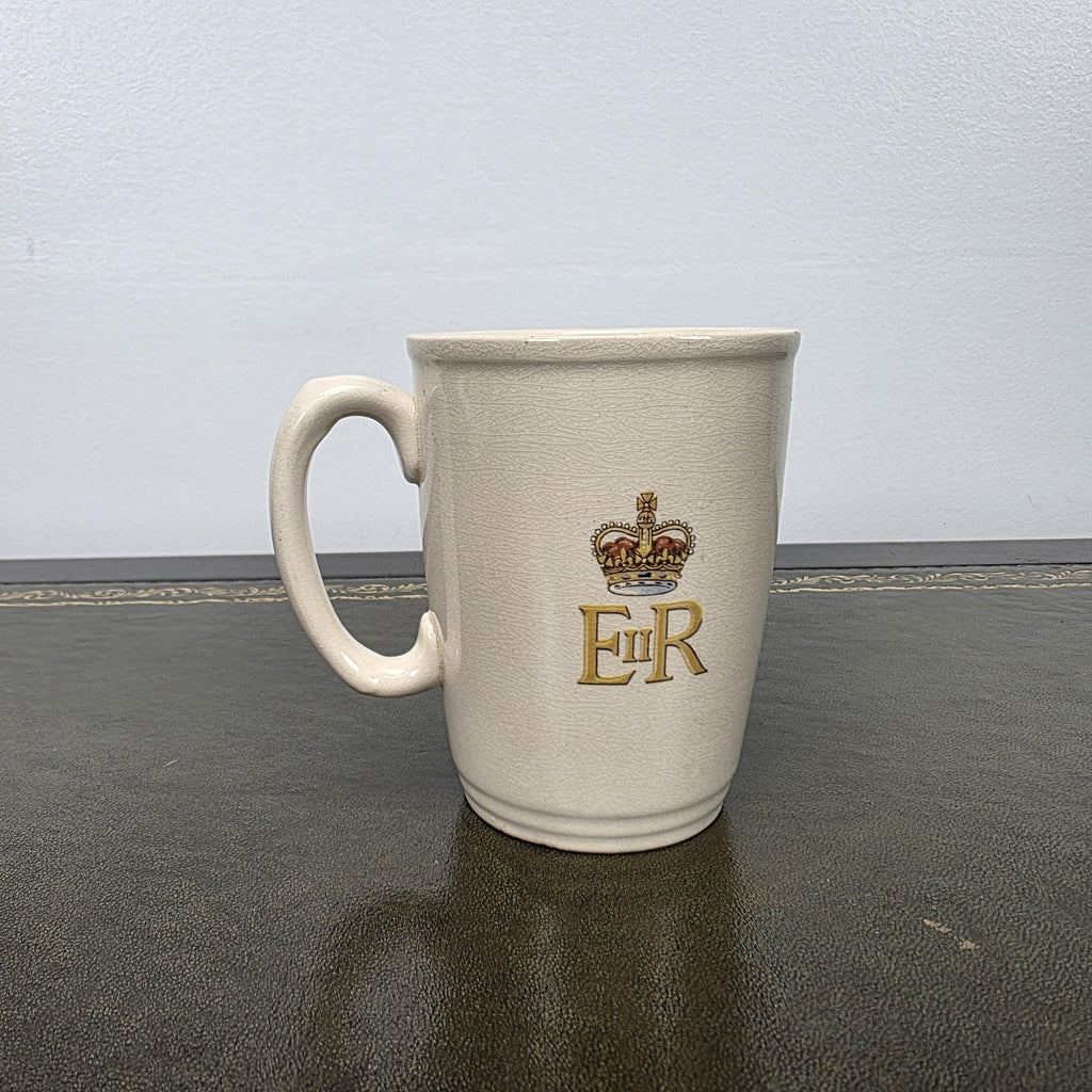 Antique Coronation Mug Ceramic Cup Brentleigh Ware Queen Elizabeth II England 1953 Collectible Decor