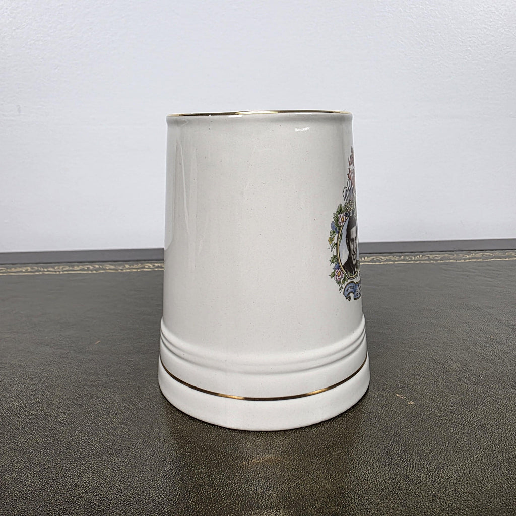 Antique Royal Wedding Beer Mug Ceramic Tankard Enoch Wedgwood Prince Charles Diana England 1981