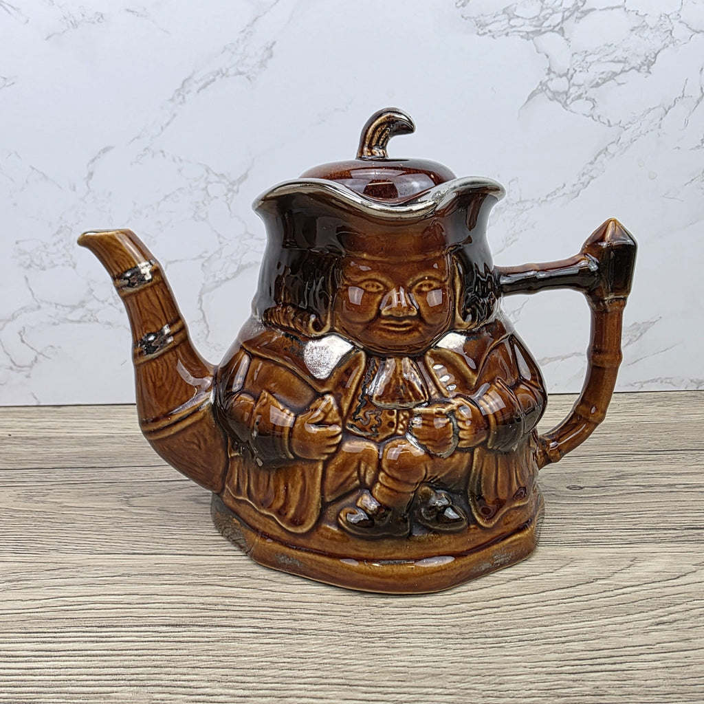 Collectible Character Teapot Price and Kensington Made in England Brown Glazed Vintage Tea Serveware