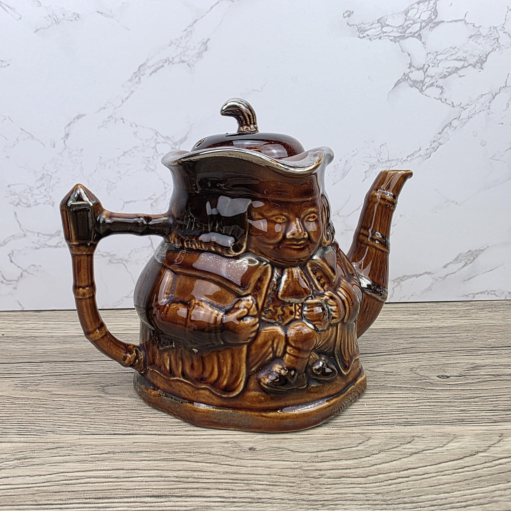 Collectible Character Teapot Price and Kensington Made in England Brown Glazed Vintage Tea Serveware