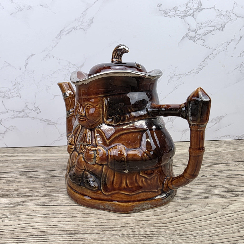 Collectible Character Teapot Price and Kensington Made in England Brown Glazed Vintage Tea Serveware