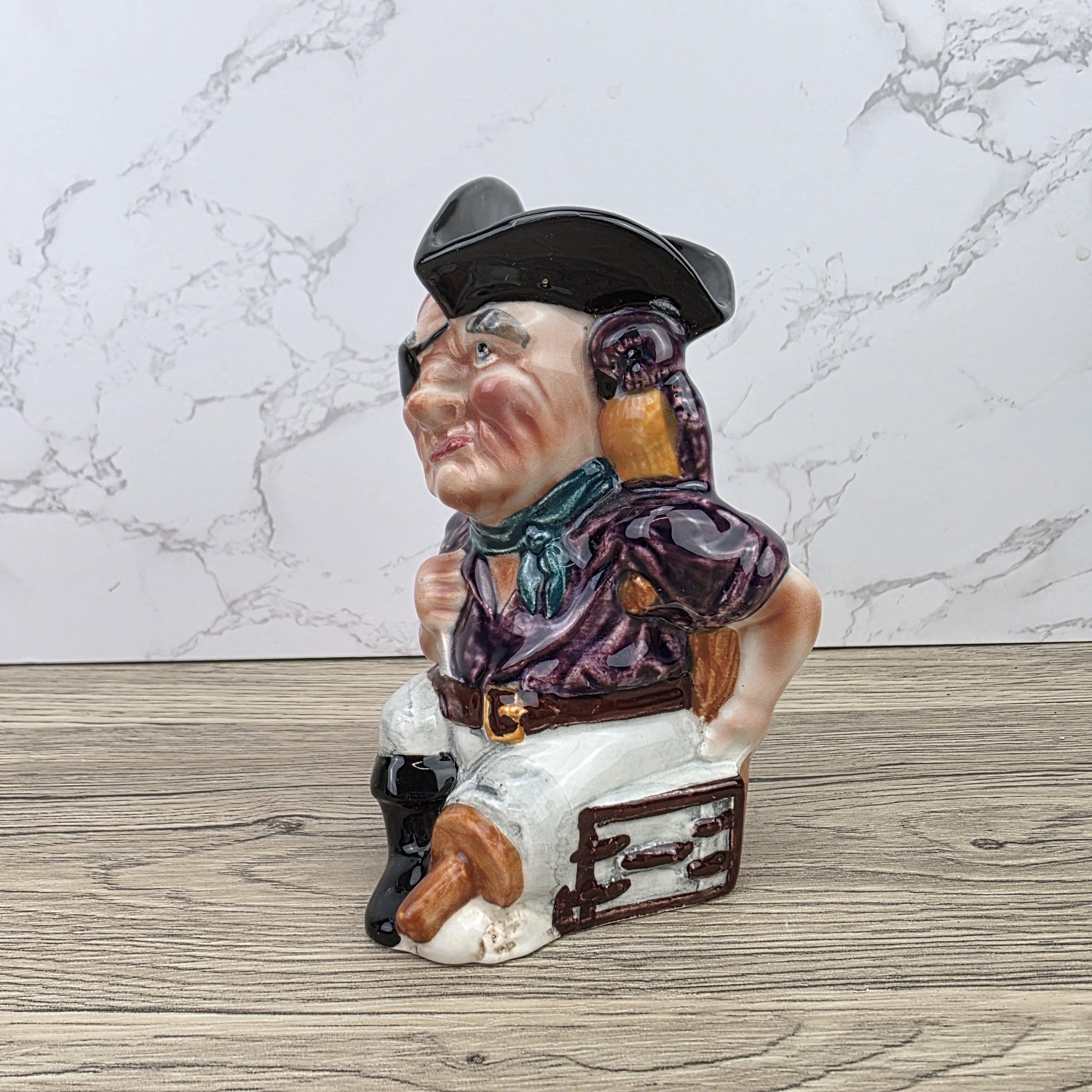 Toby Character Jug Long John Silver by Shorter and Son | Staffordshire England | Pirate Mug