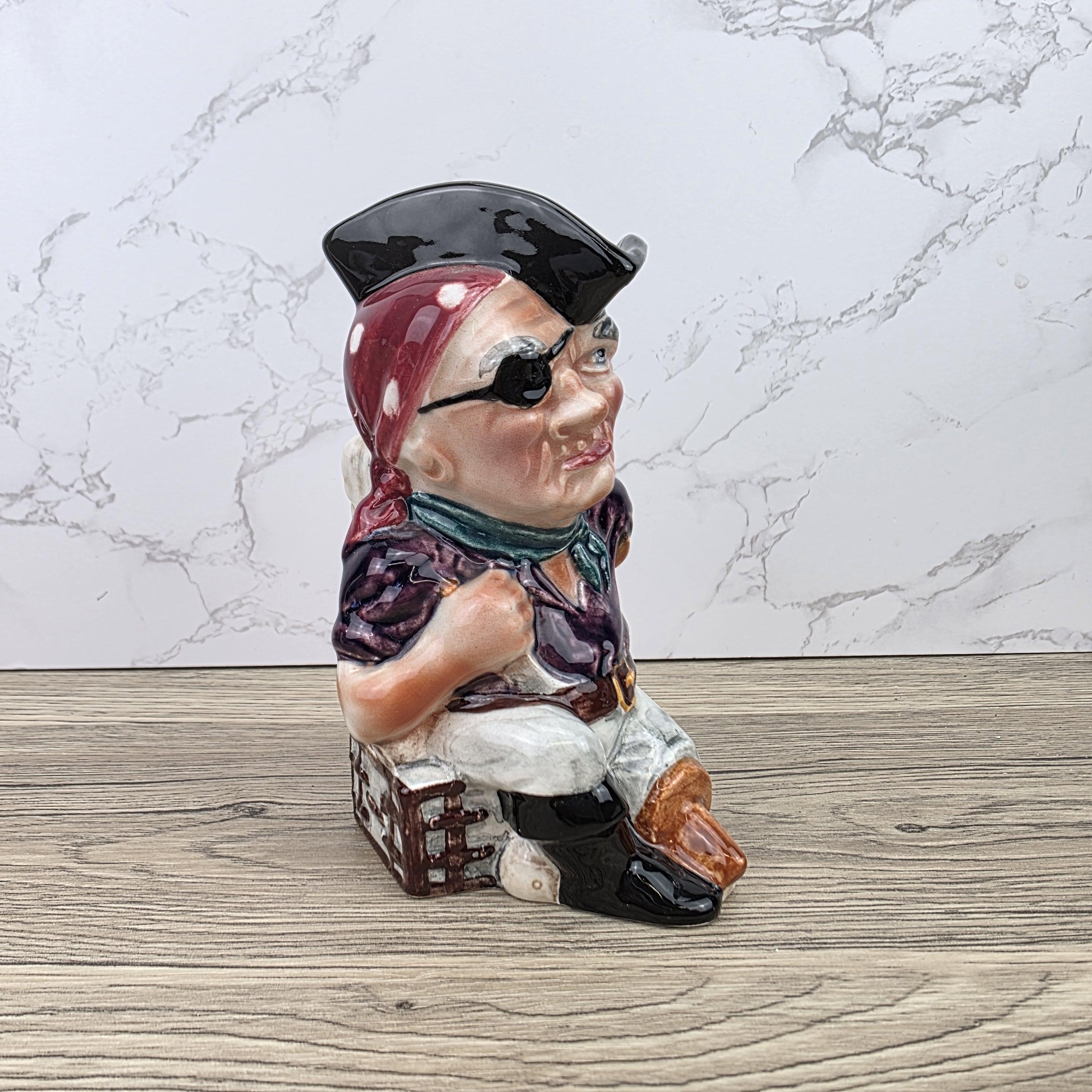 Toby Character Jug Long John Silver by Shorter and Son | Staffordshire England | Pirate Mug