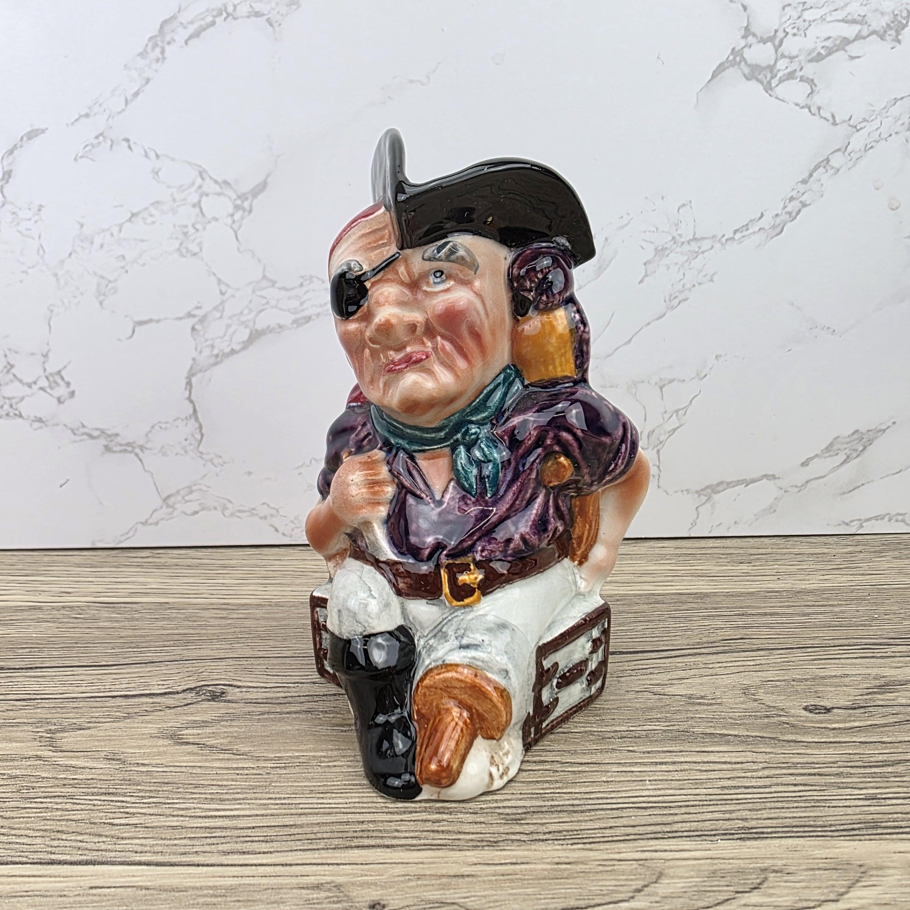 Toby Character Jug Long John Silver by Shorter and Son | Staffordshire England | Pirate Mug