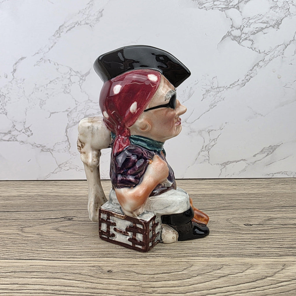 Toby Character Jug Long John Silver by Shorter and Son | Staffordshire England | Pirate Mug