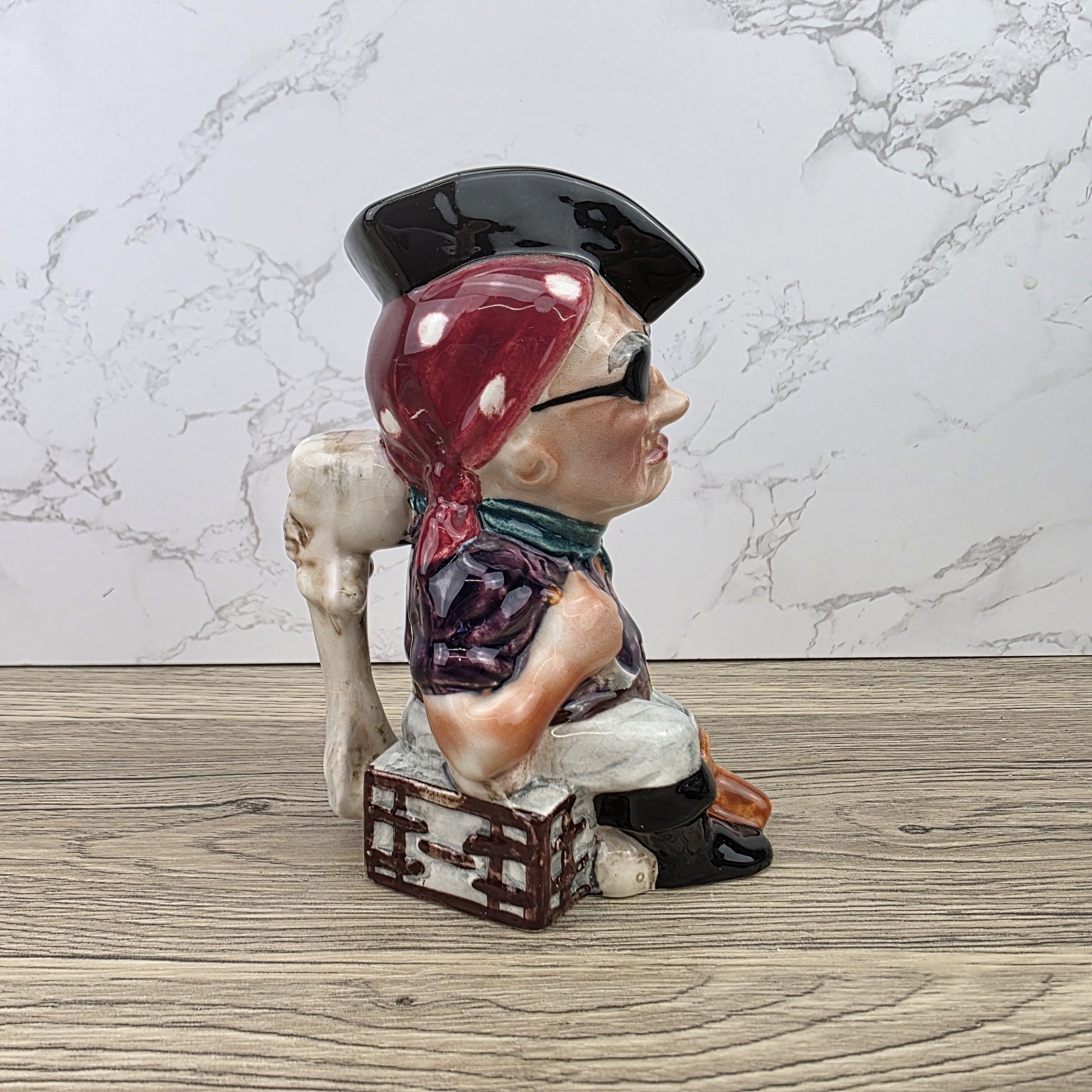 Toby Character Jug Long John Silver by Shorter and Son | Staffordshire England | Pirate Mug