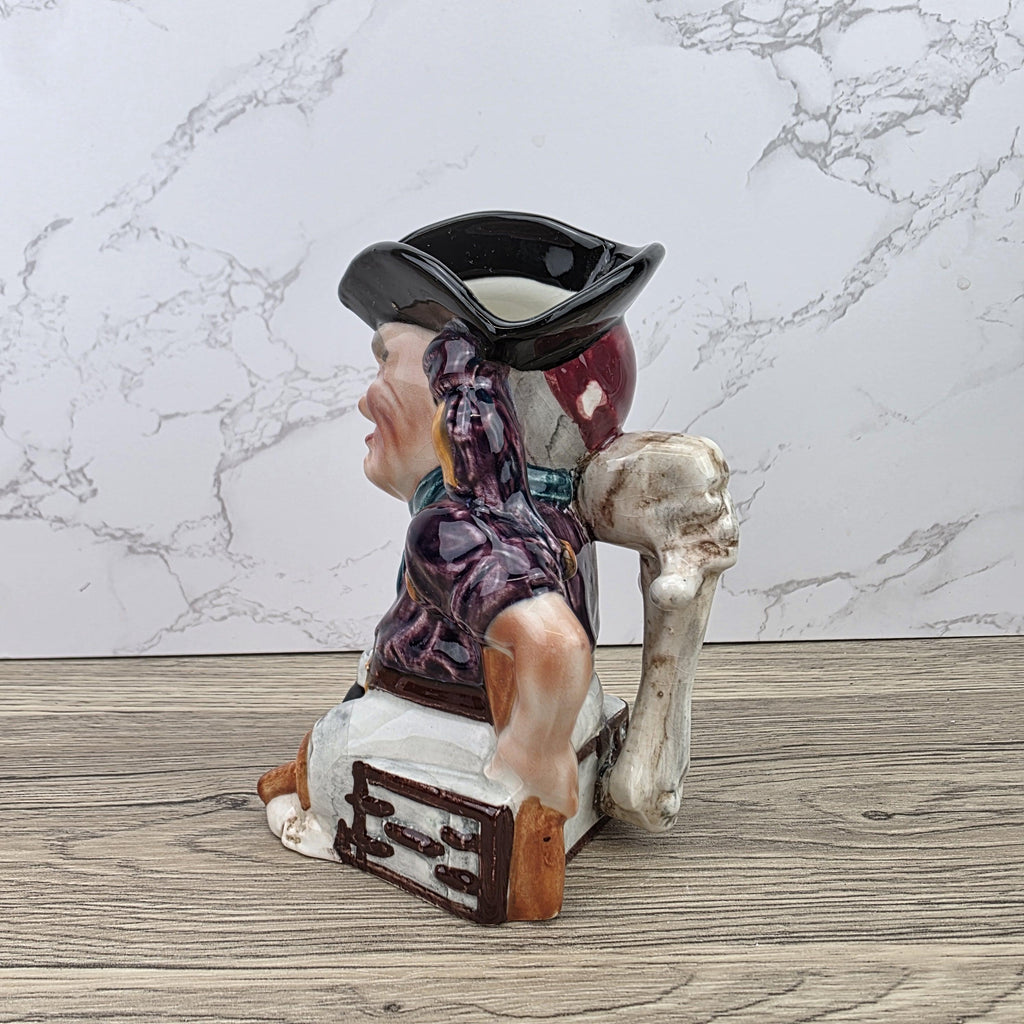 Toby Character Jug Long John Silver by Shorter and Son | Staffordshire England | Pirate Mug