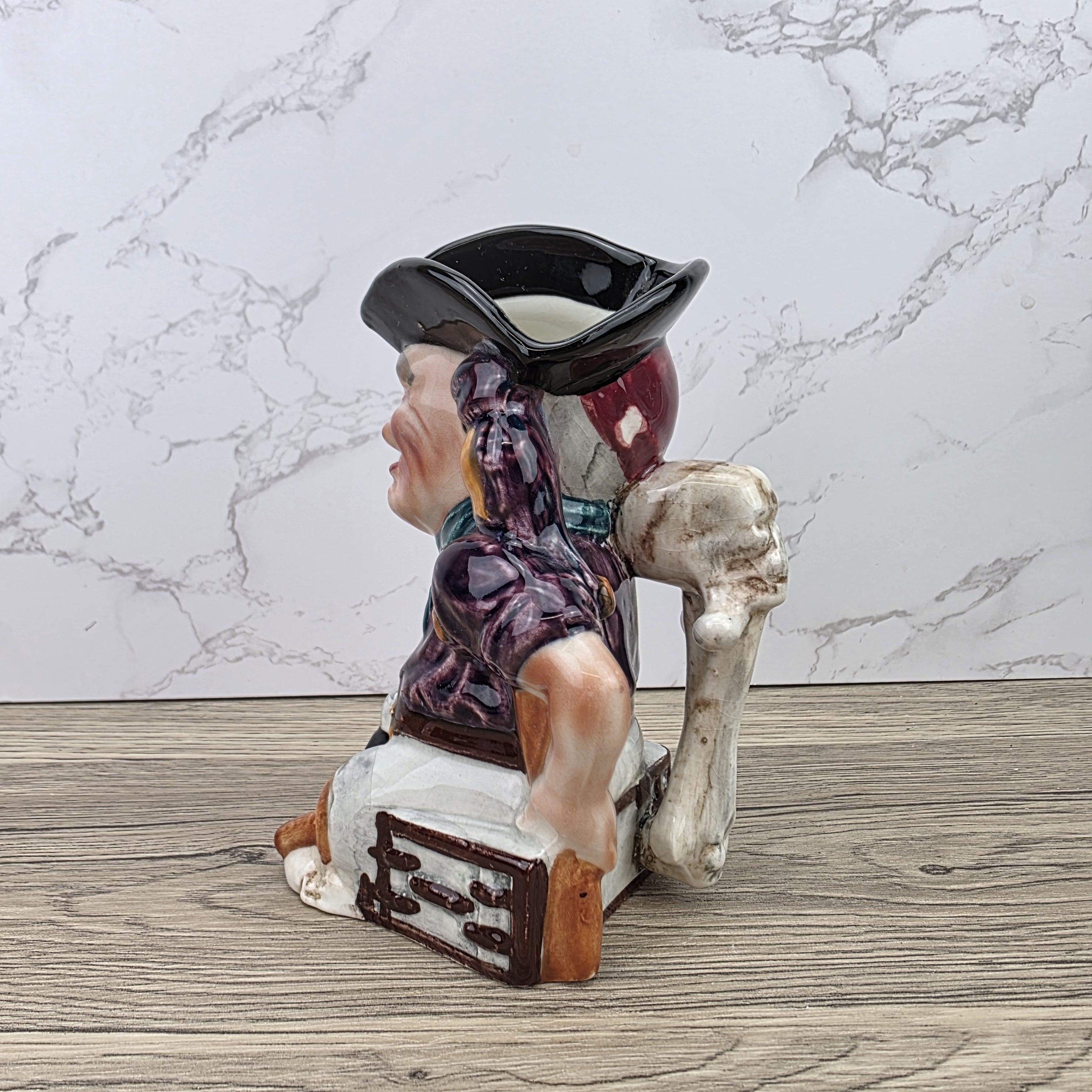 Toby Character Jug Long John Silver by Shorter and Son | Staffordshire England | Pirate Mug