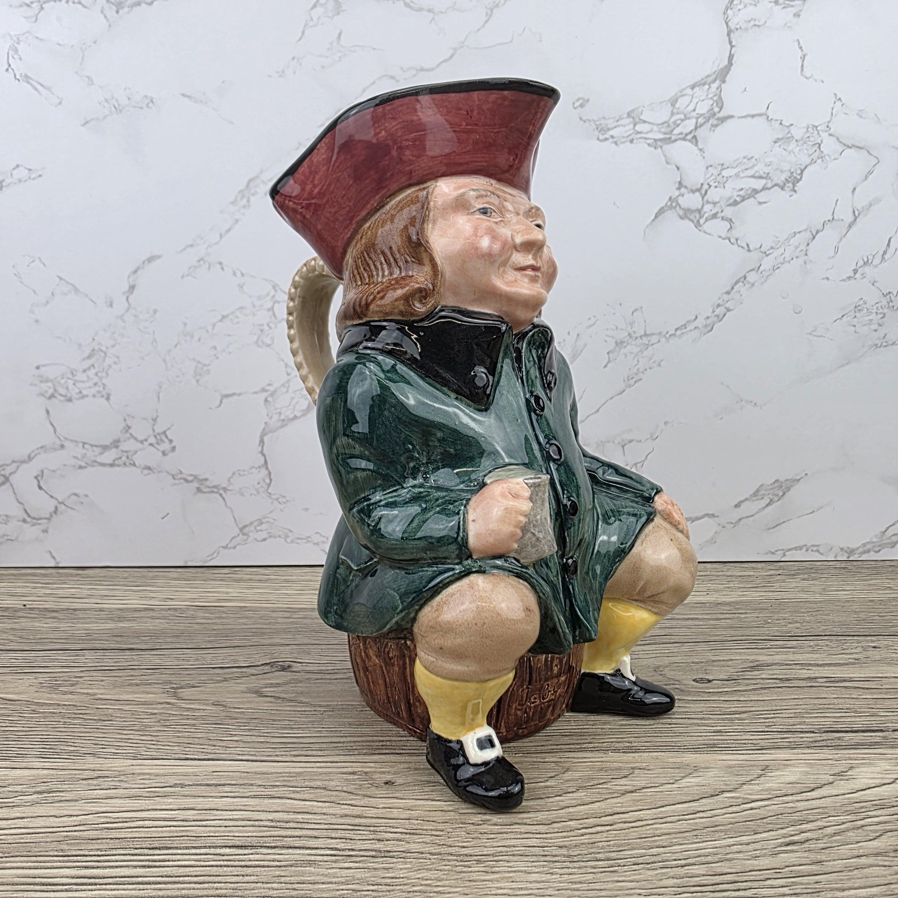 Porcelain Toby Jug Character Mug Vintage Collectible English Style Ceramic Decor Traditional Pub Barware