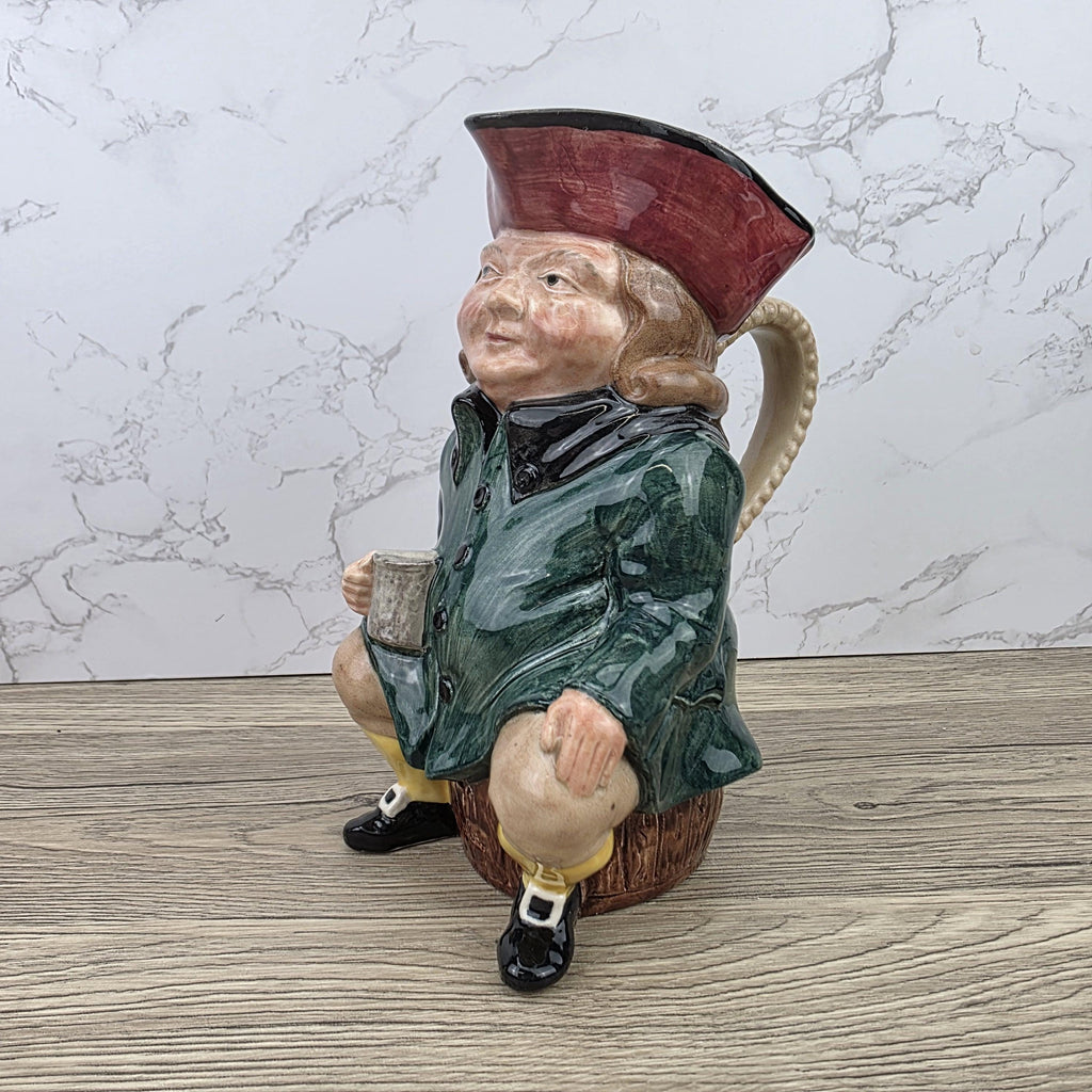 Porcelain Toby Jug Character Mug Vintage Collectible English Style Ceramic Decor Traditional Pub Barware
