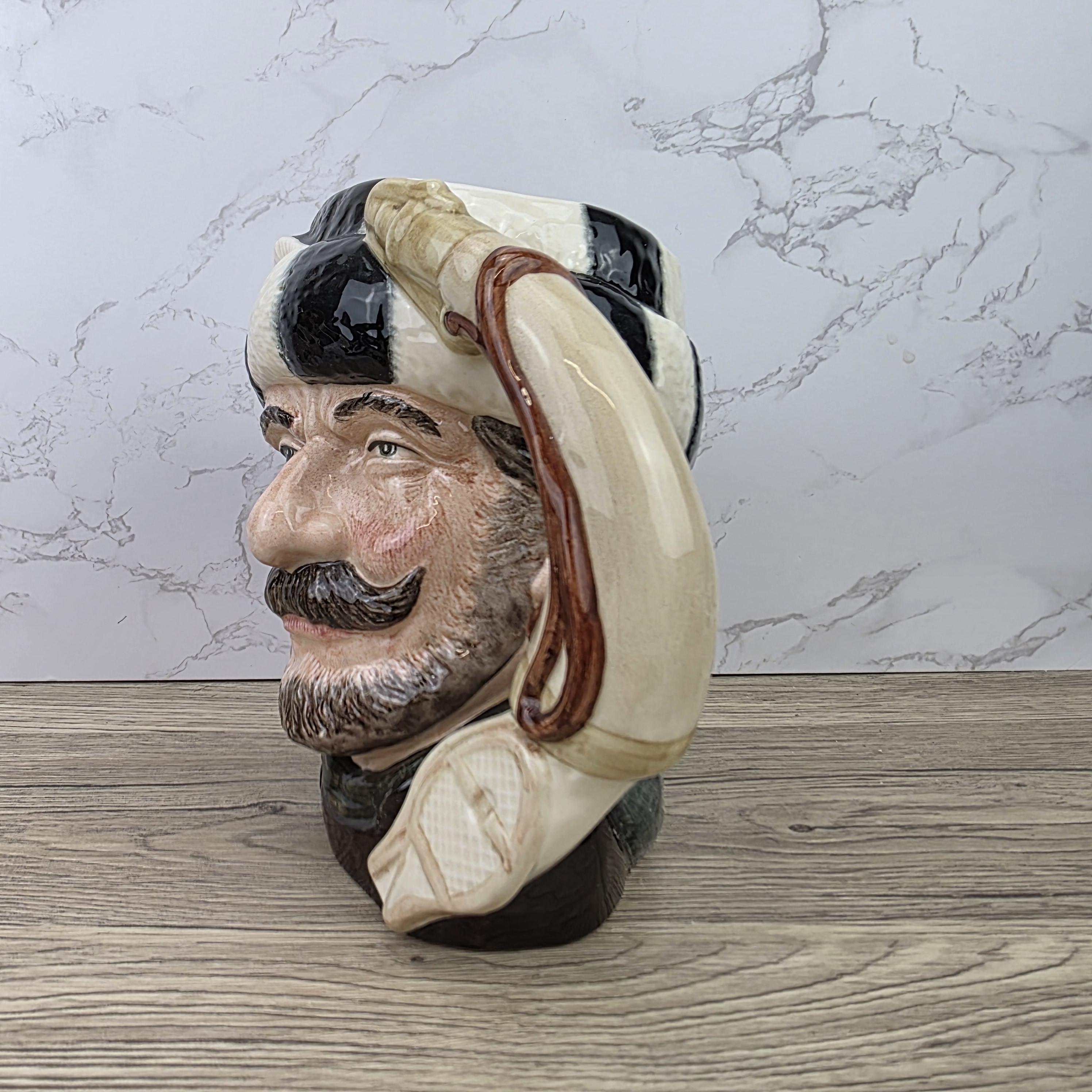 Royal Doulton Trapper Character Toby Jug D6609 | Made in England Hand Painted Ceramic Art