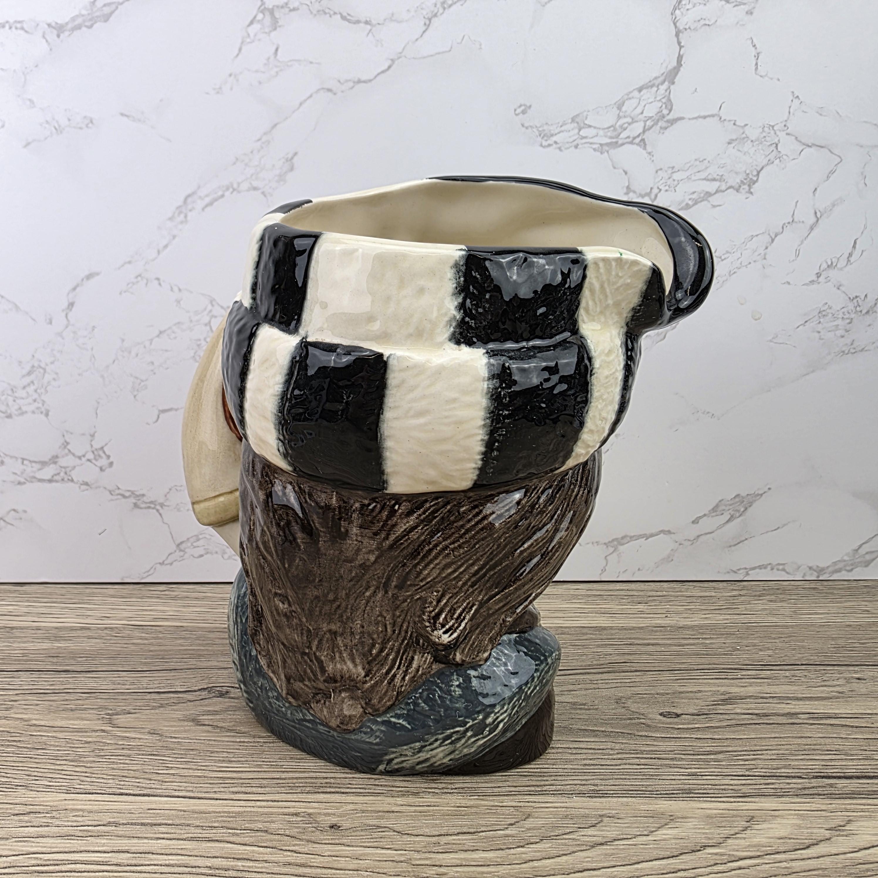 Royal Doulton Trapper Character Toby Jug D6609 | Made in England Hand Painted Ceramic Art