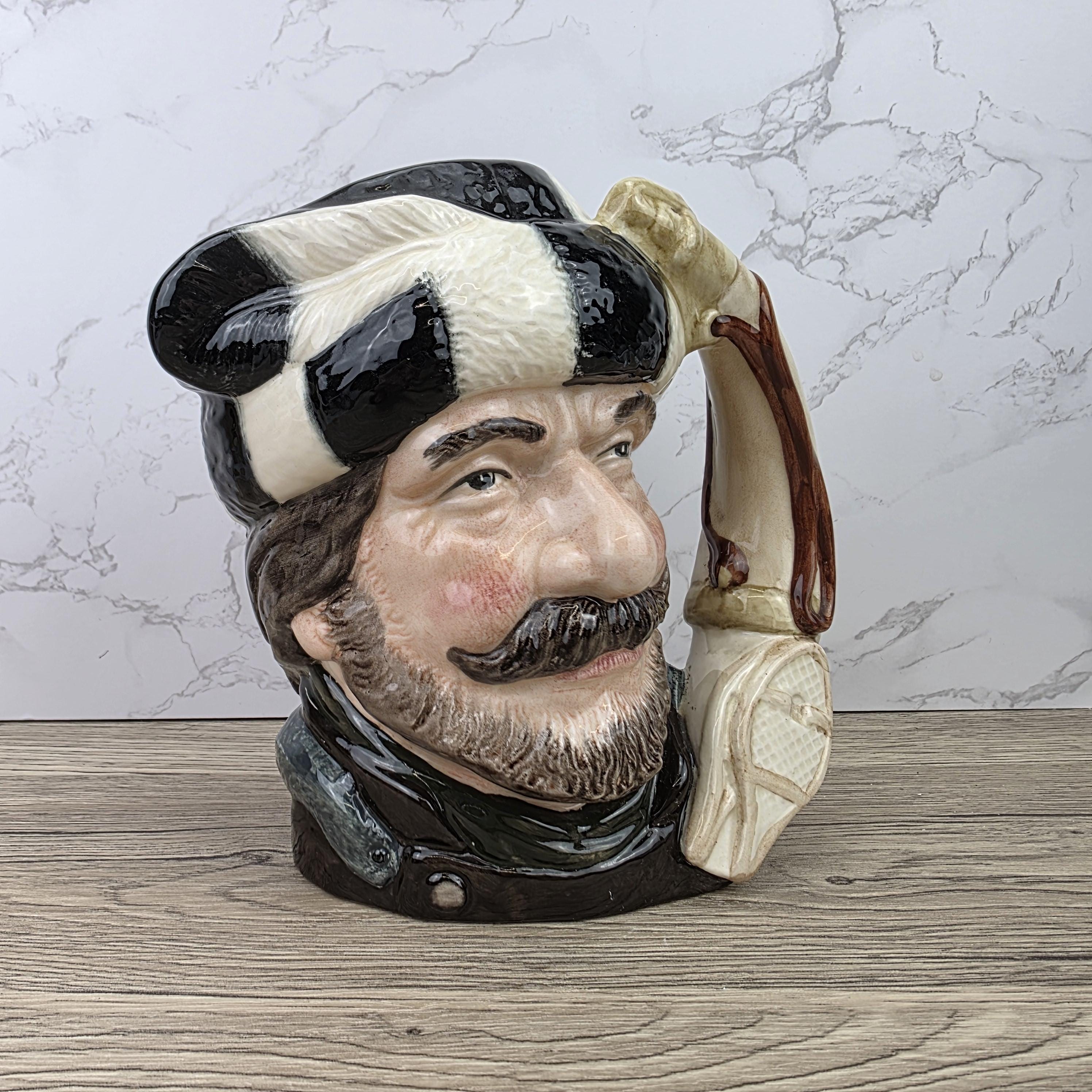Royal Doulton Trapper Character Toby Jug D6609 | Made in England Hand Painted Ceramic Art
