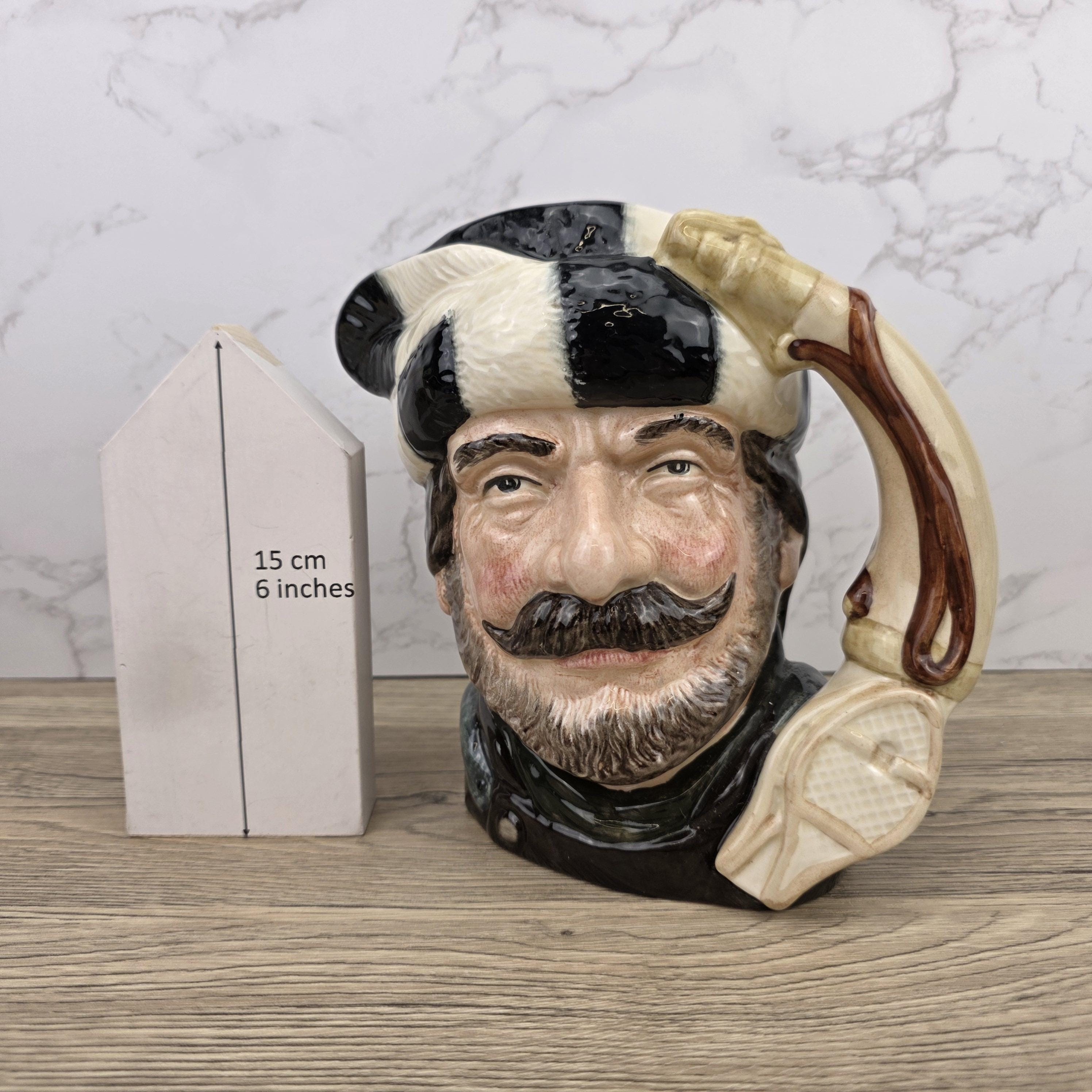 Royal Doulton Trapper Character Toby Jug D6609 | Made in England Hand Painted Ceramic Art