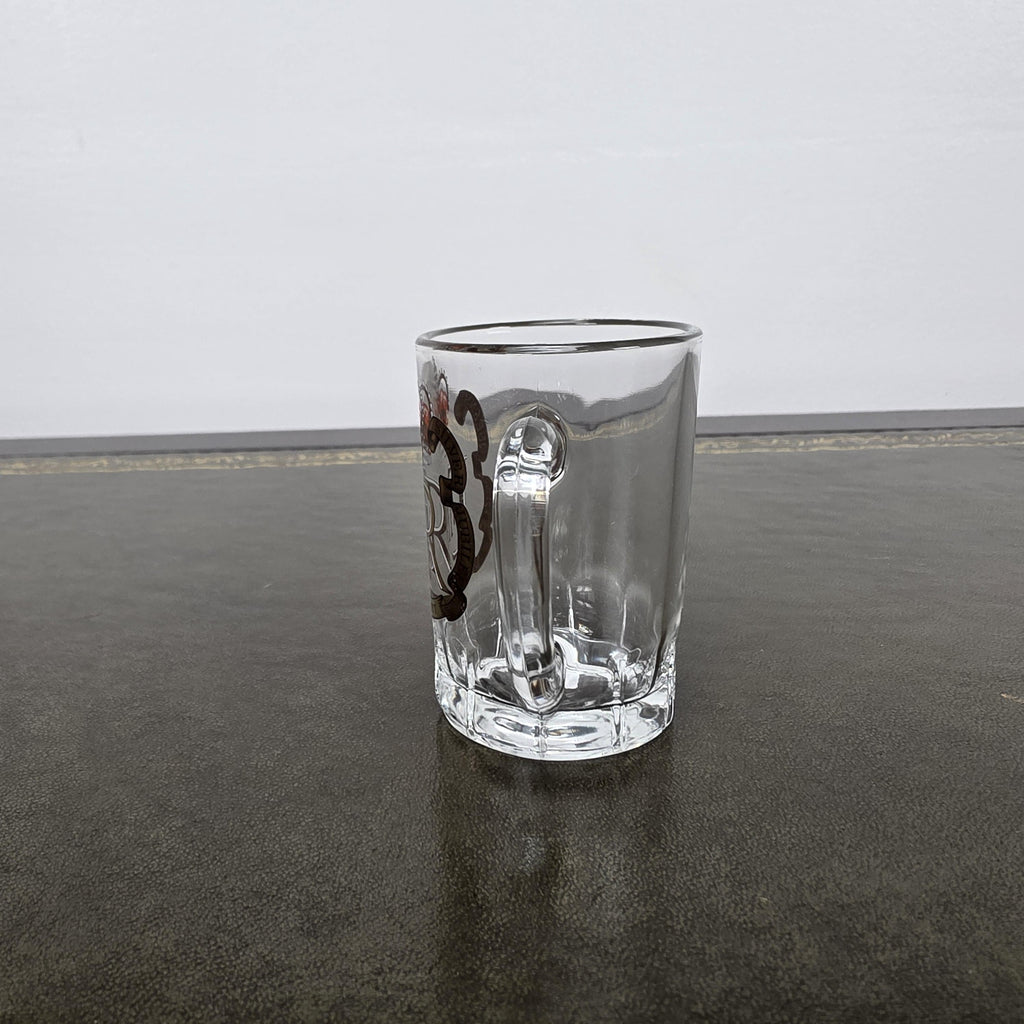 Vintage Queen Elizabeth II Silver Jubilee Glass Mug 1977 Commemorative Espresso Cup 1952-1977