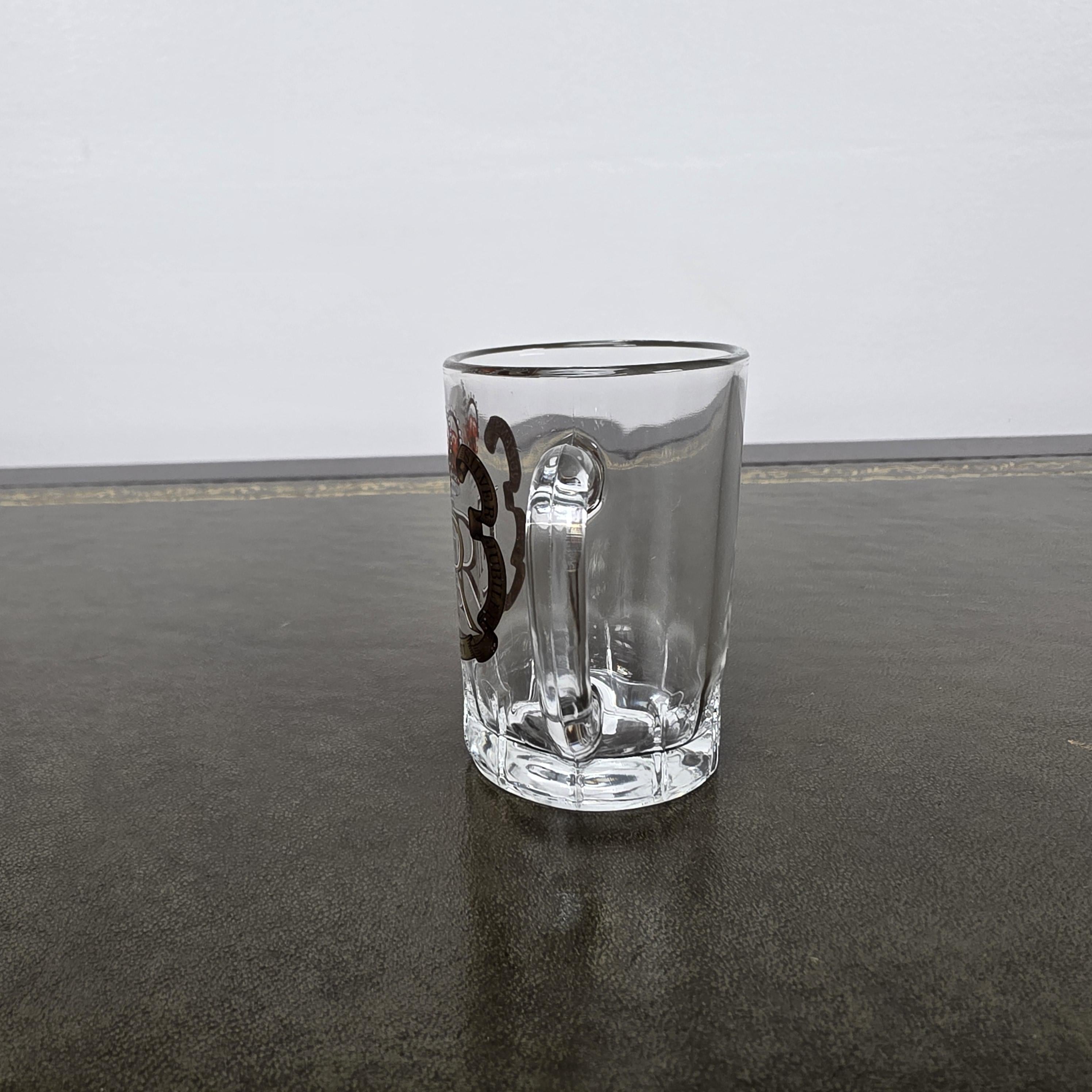 Vintage Queen Elizabeth II Silver Jubilee Glass Mug 1977 Commemorative Espresso Cup 1952-1977