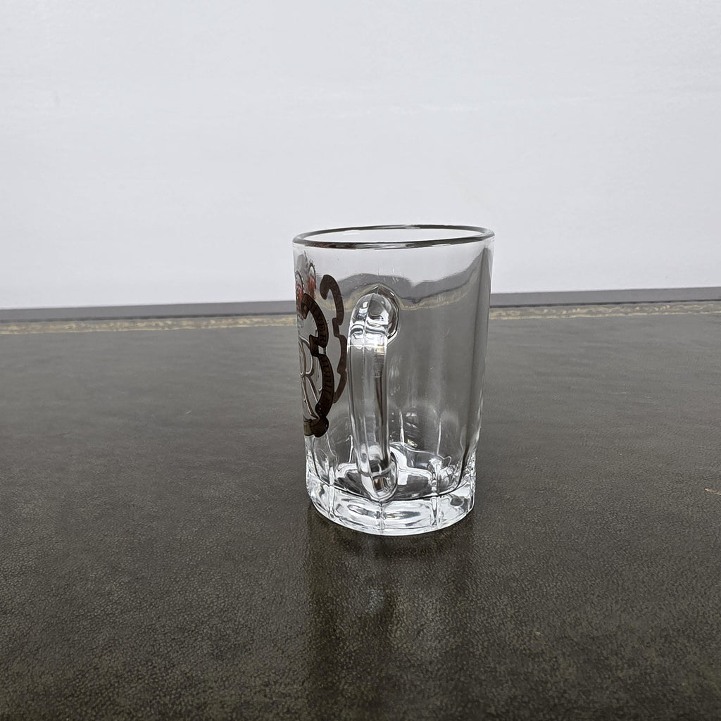 Vintage Queen Elizabeth II Silver Jubilee Glass Mug 1977 Commemorative Espresso Cup 1952-1977