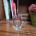 Vintage Queen Elizabeth II Silver Jubilee Glass Mug 1977 Commemorative Espresso Cup 1952-1977