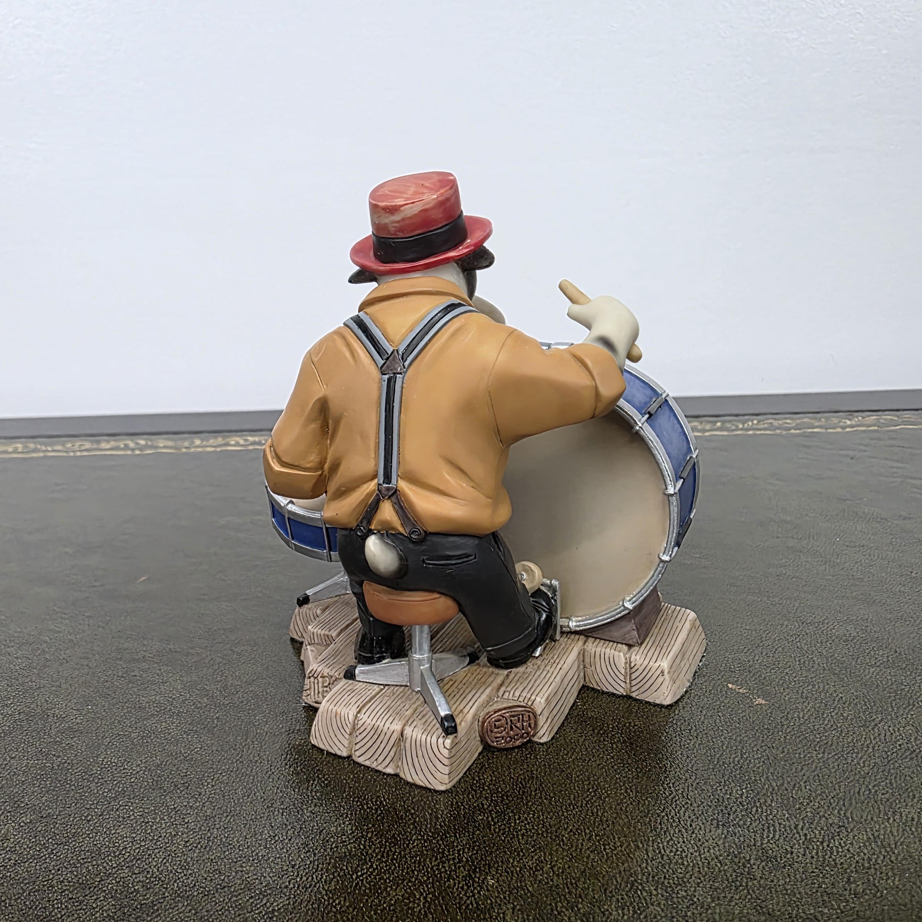 Doggie People Drummer Figurine DP141 Stomping Jackie Russell The Crazy Dog Ragtime Band Vintage
