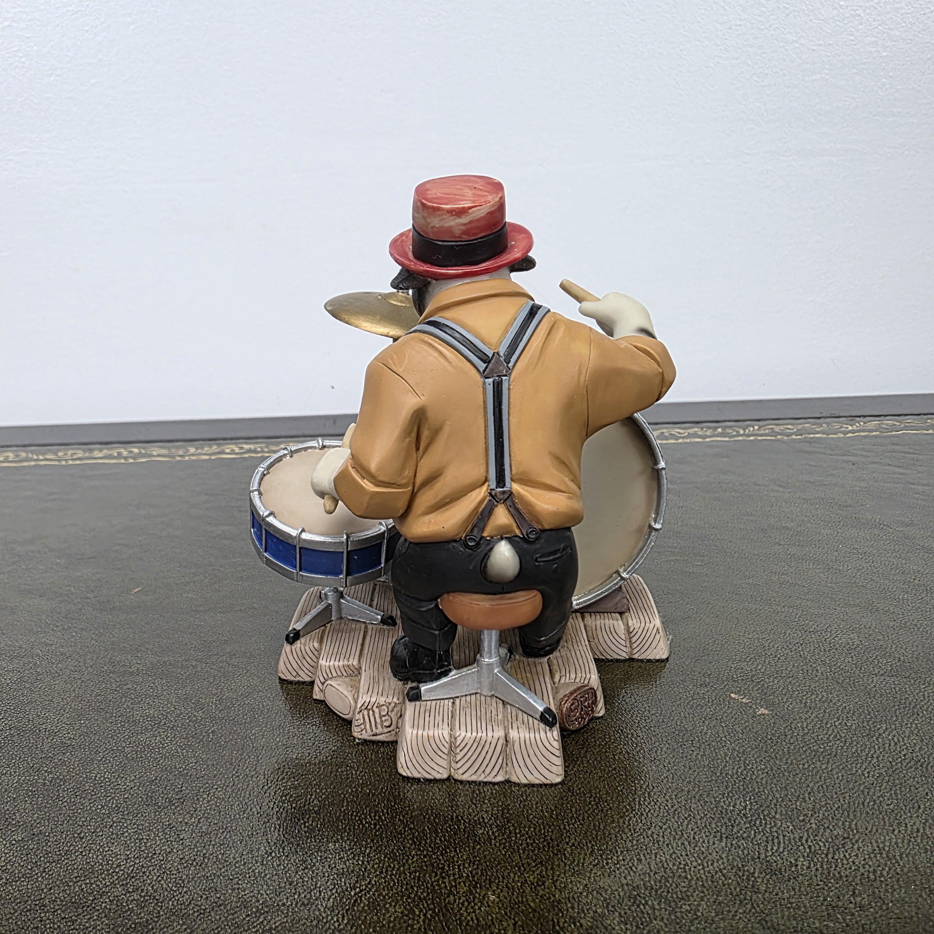 Doggie People Drummer Figurine DP141 Stomping Jackie Russell The Crazy Dog Ragtime Band Vintage
