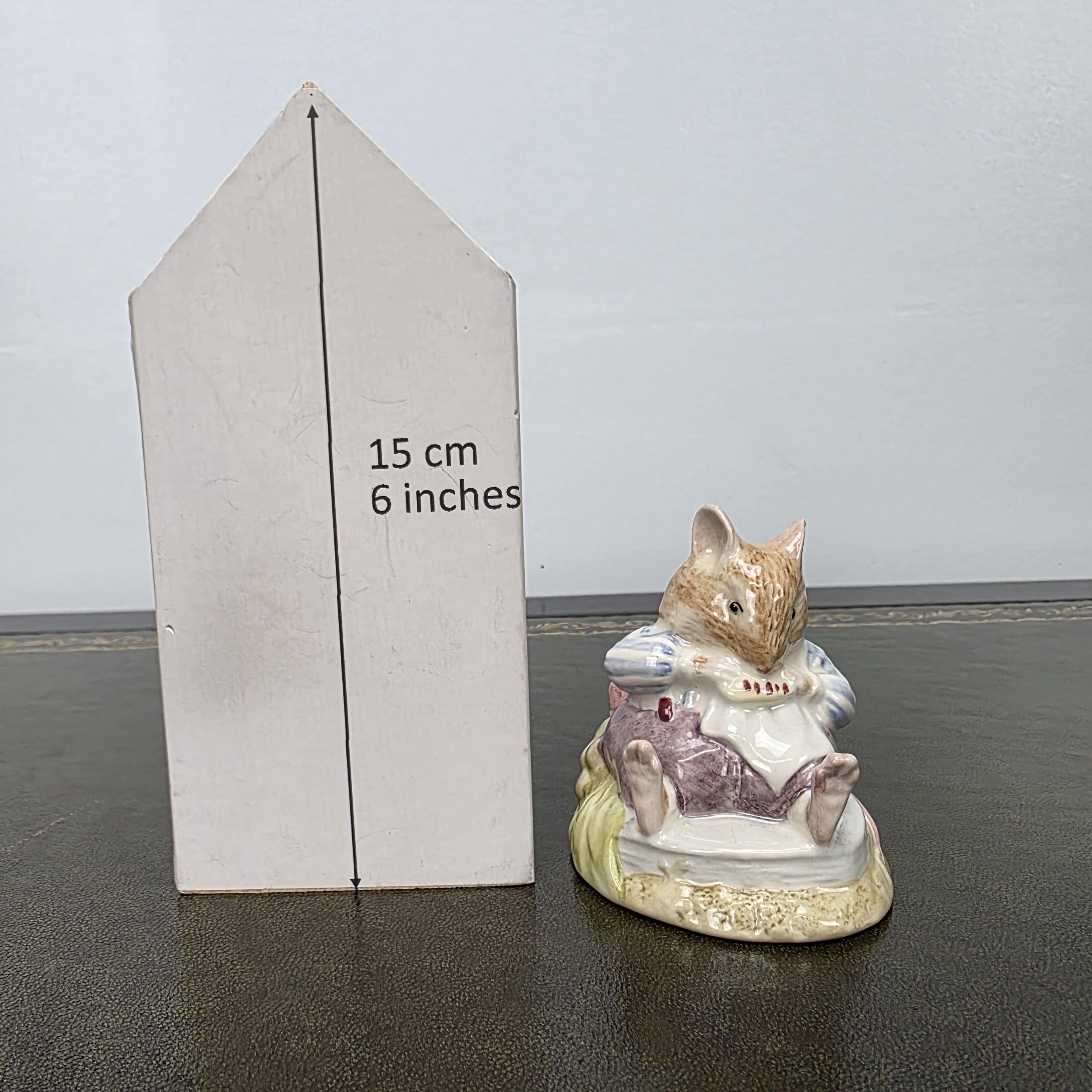 Royal Doulton Brambly Hedge Figurine Mr Toadflax DBH10 1983 Bone China Figure Mouse Ornament