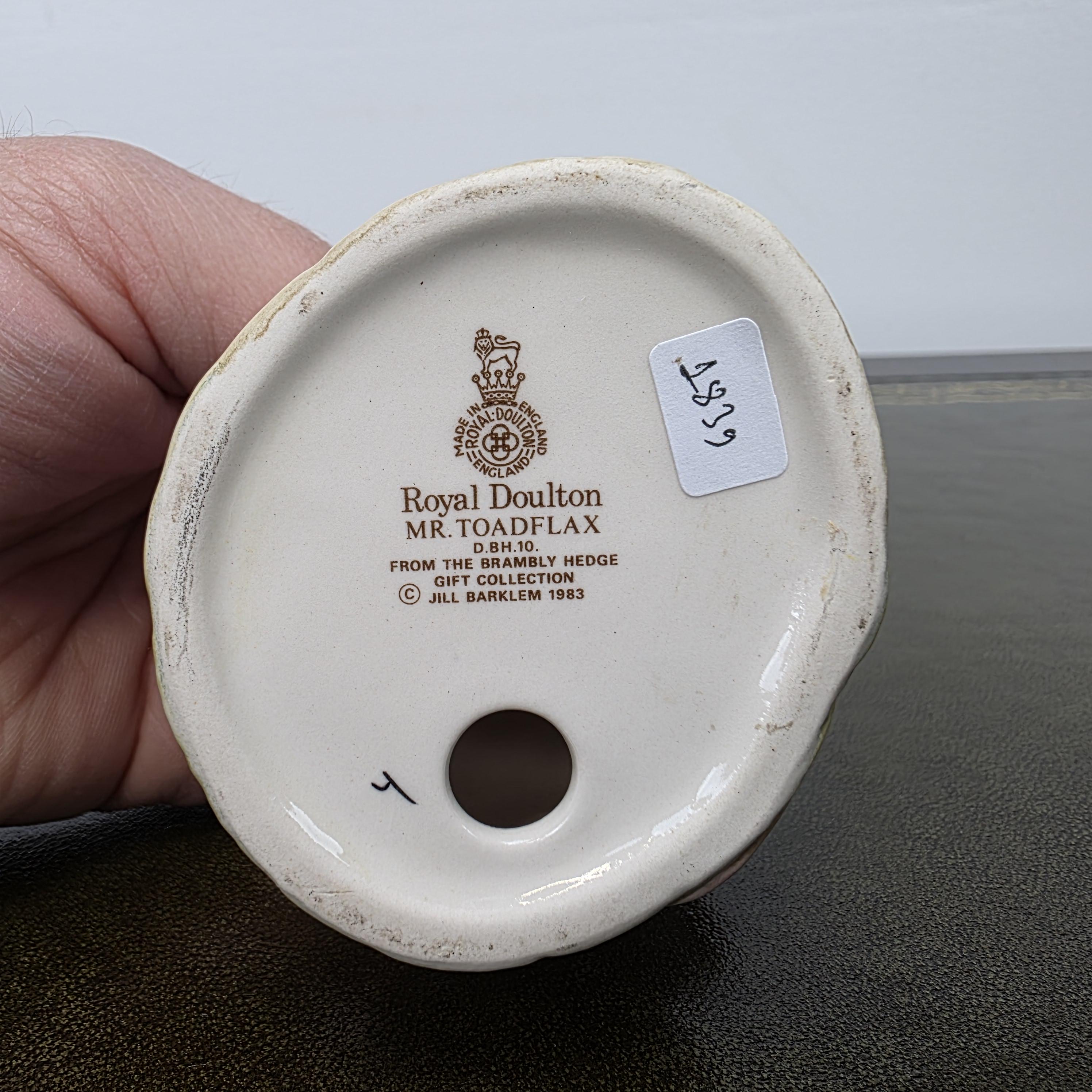 Royal Doulton Brambly Hedge Figurine Mr Toadflax DBH10 1983 Bone China Figure Mouse Ornament