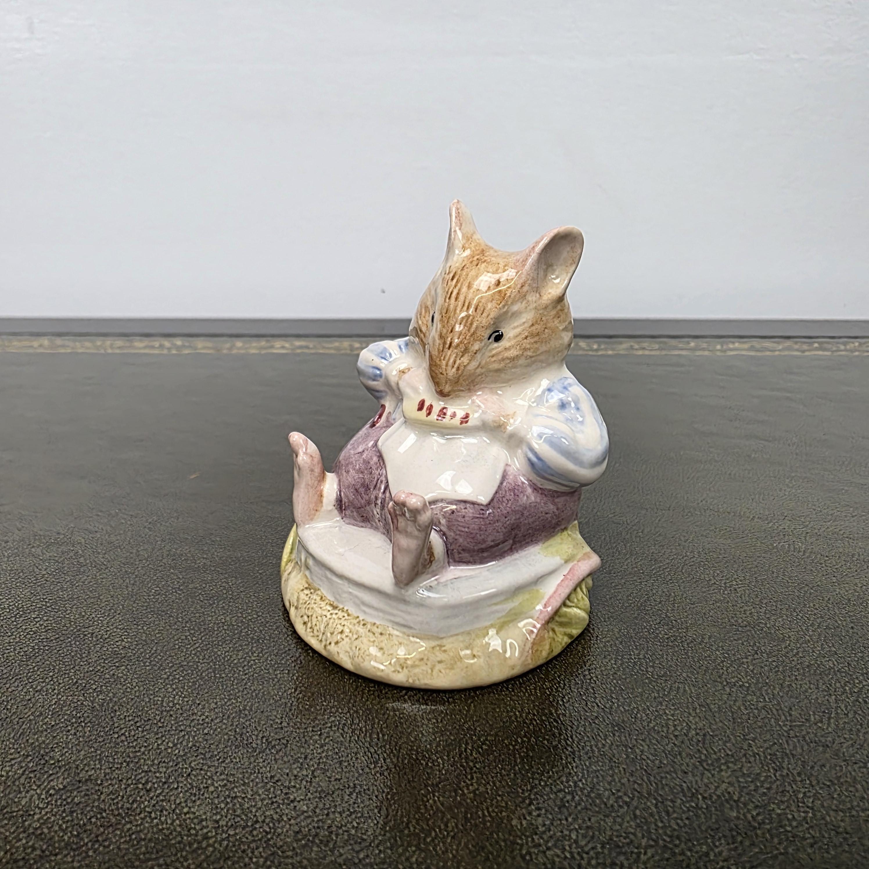 Royal Doulton Brambly Hedge Figurine Mr Toadflax DBH10 1983 Bone China Figure Mouse Ornament